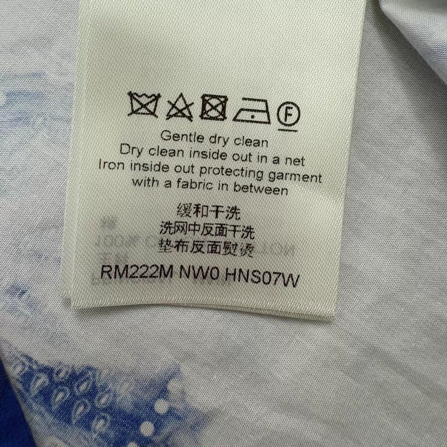 Louis Vuitton LV Cashew Ink Blue White Short Sleeve Shirt M New Size US M / EU 48-50 / 2 - 6 Thumbnail