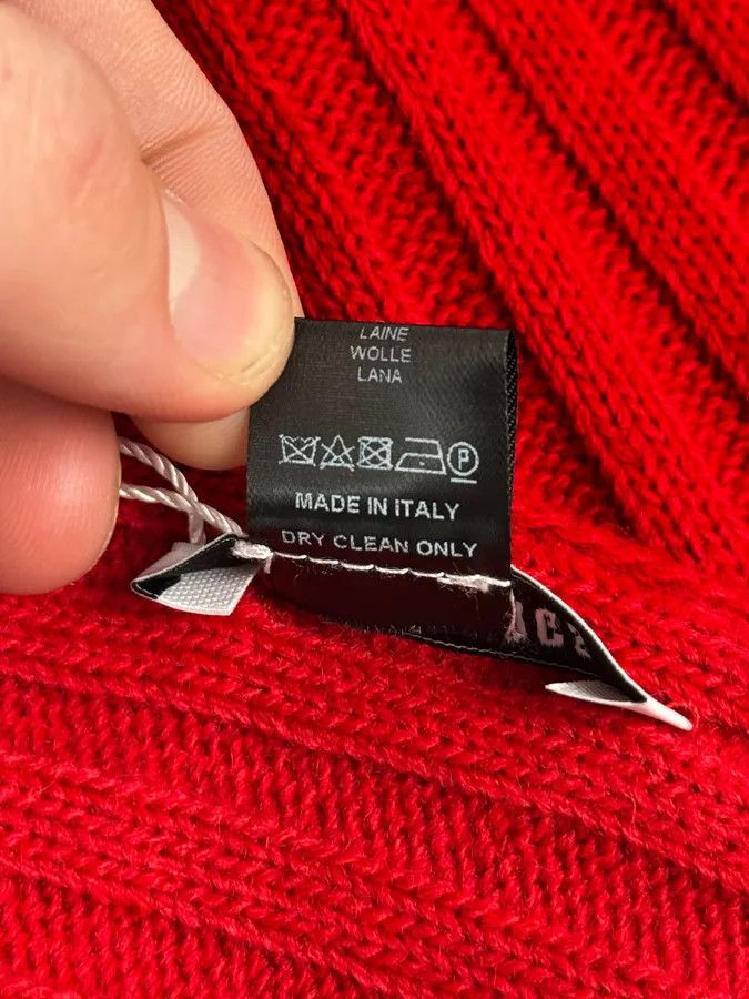 Dirk Bikkembergs 2000s Bikkembergs Red Wool Scarf Size ONE SIZE - 9 Thumbnail