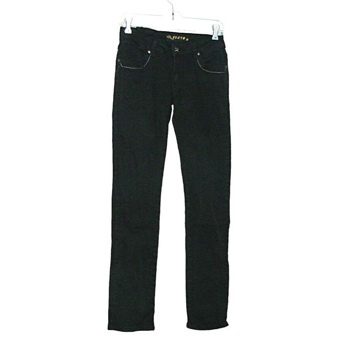 streetwear-sexy-girl-womens-sz-28-jeans-black-denim-low-rise-pocket-str