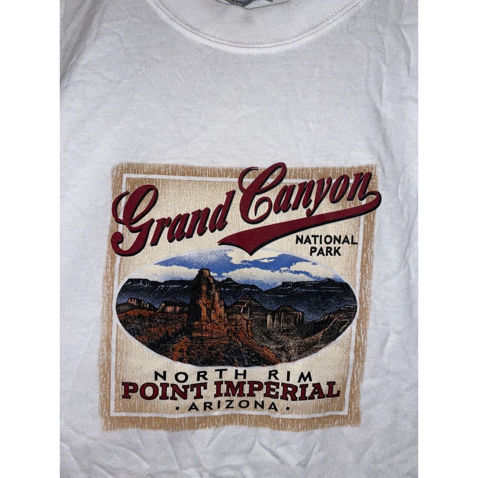 Jerzees Vintage Grand Canyon National Park Arizona XL White Shirt Size US XL / EU 56 / 4 - 2 Thumbnail