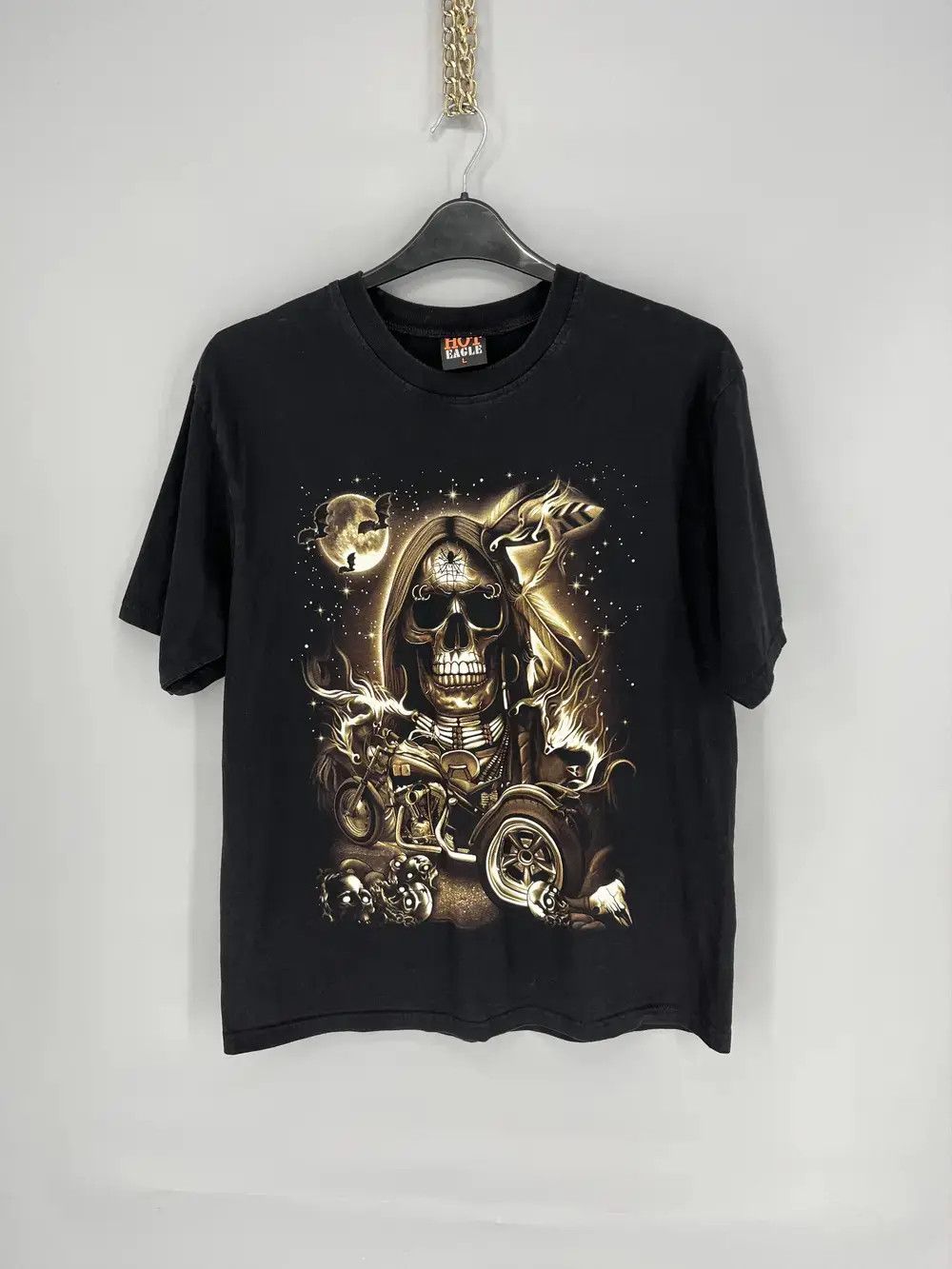 Band Tees Skulls T-shirt vintage rock metal size L black reverse logo Size US L / EU 52-54 / 3 - 1 Thumbnail