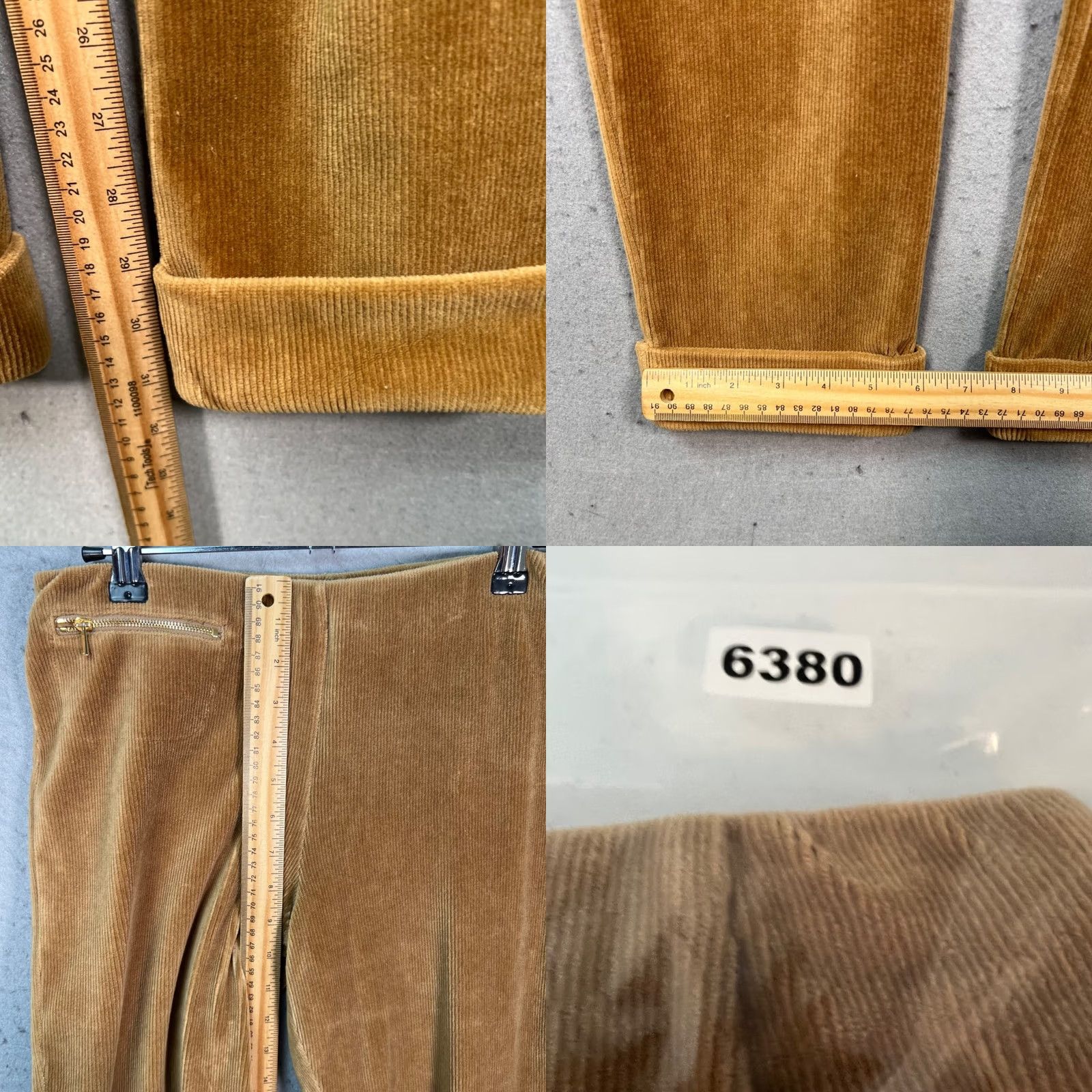 Polo Ralph Lauren Ralph Lauren Sport Womens Medium Tan Corduroy Pants w/ Gold Zip Accent Size 32" / US 10 / IT 46 - 8 Thumbnail