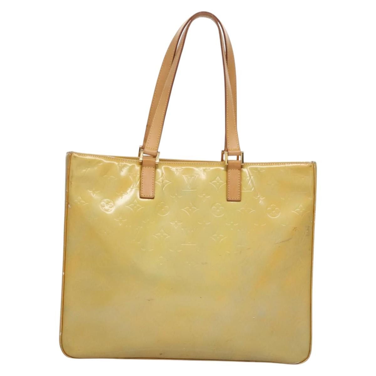 Louis Vuitton LOUIS VUITTON Monogram Vernis Columbus Tote Bag Gris M91028 Size ONE SIZE - 3 Thumbnail