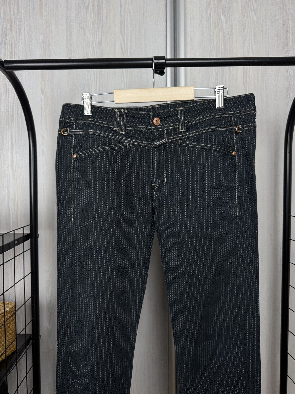 Marithe + Francois Girbaud Le Jean de Marithe Francois Girbaud blue striped pants Size US 34 / EU 50 - 3 Thumbnail