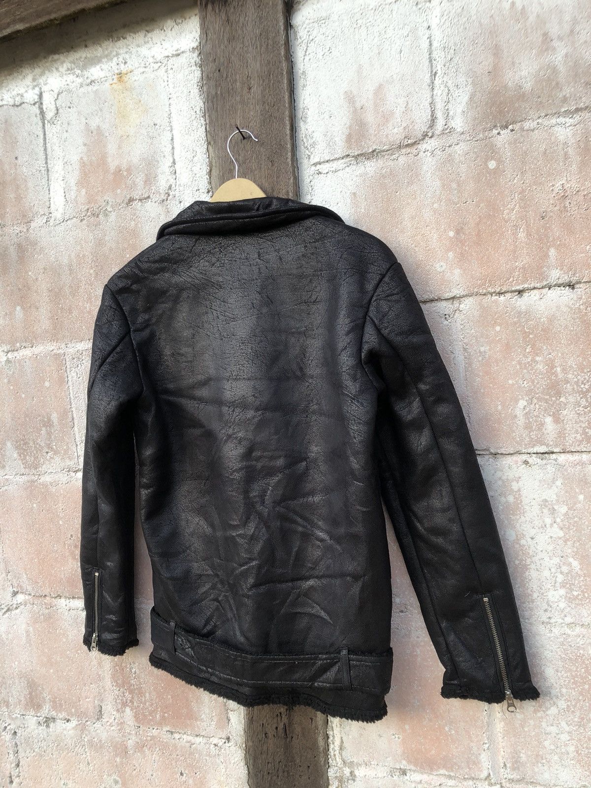 Japanese Brand Shearling Punks Jacket SLY Nice Black Size US S / EU 44-46 / 1 - 6 Thumbnail