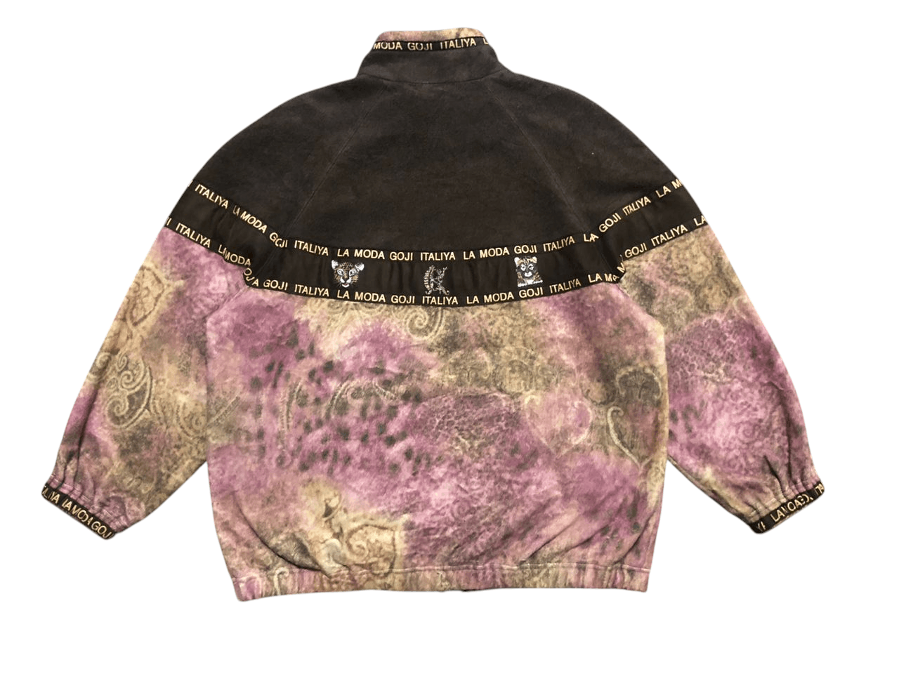 Japanese Brand Vintage La Moda Goji Full print Fleece Zipper Jacket Size L / US 10 / IT 46 - 2 Thumbnail