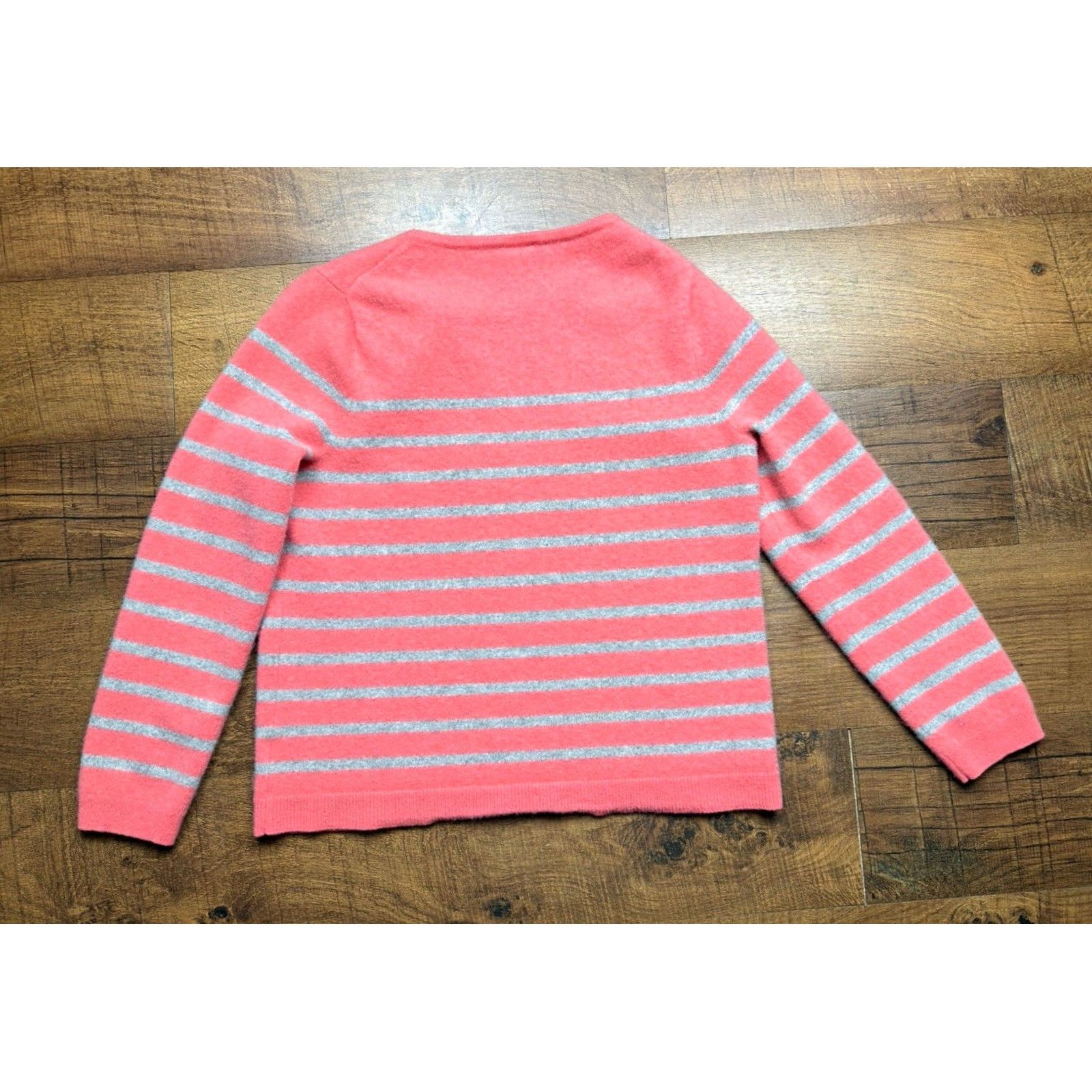 Talbots TALBOTS 100% Cashmere Pullover Sweater XL Pink Gray Long Sleeve - Women’s, Knit, Relaxed Comfort, Solid Pattern, Fall/Spring/Winter, Hand Wash Only Size XL / US 12-14 / IT 48-50 - 3 Thumbnail