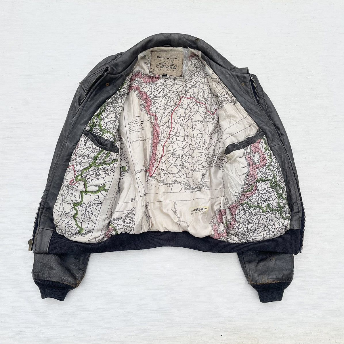 Avirex Distressed Avirex 1989 Heavy Flight Bomber Leather Jacket Size US M / EU 48-50 / 2 - 3 Thumbnail