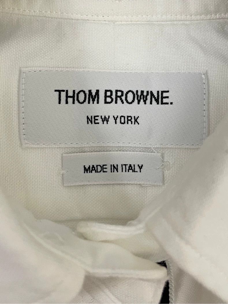 Thom Browne Thom Browne White striped long-sleeved shirt Size US S / EU 44-46 / 1 - 6 Thumbnail