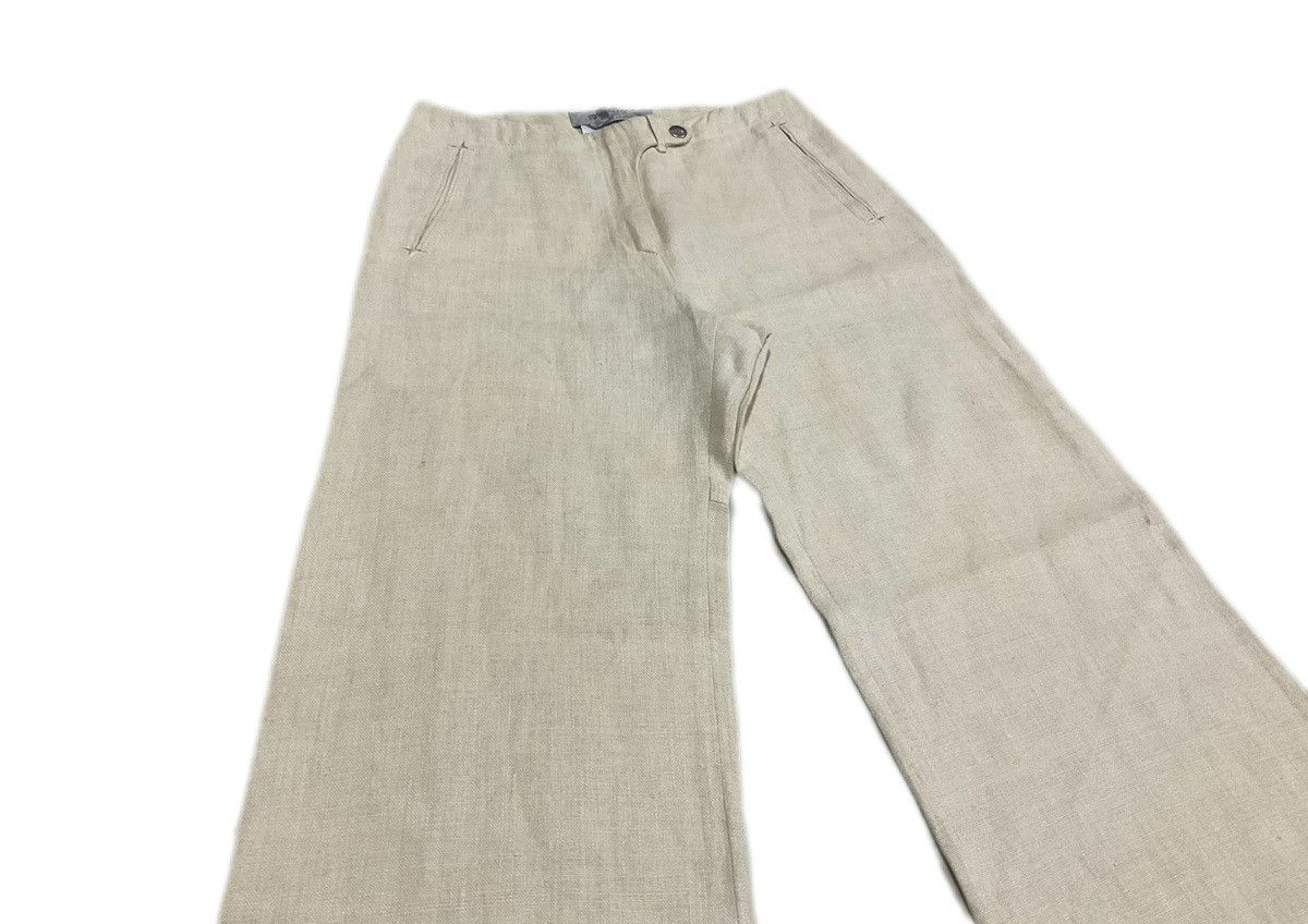 Designer × If Six Was Nine 🔥Archived Vintage Sport Max Mara Flared Linen Pants Size US 27 - 2 Thumbnail
