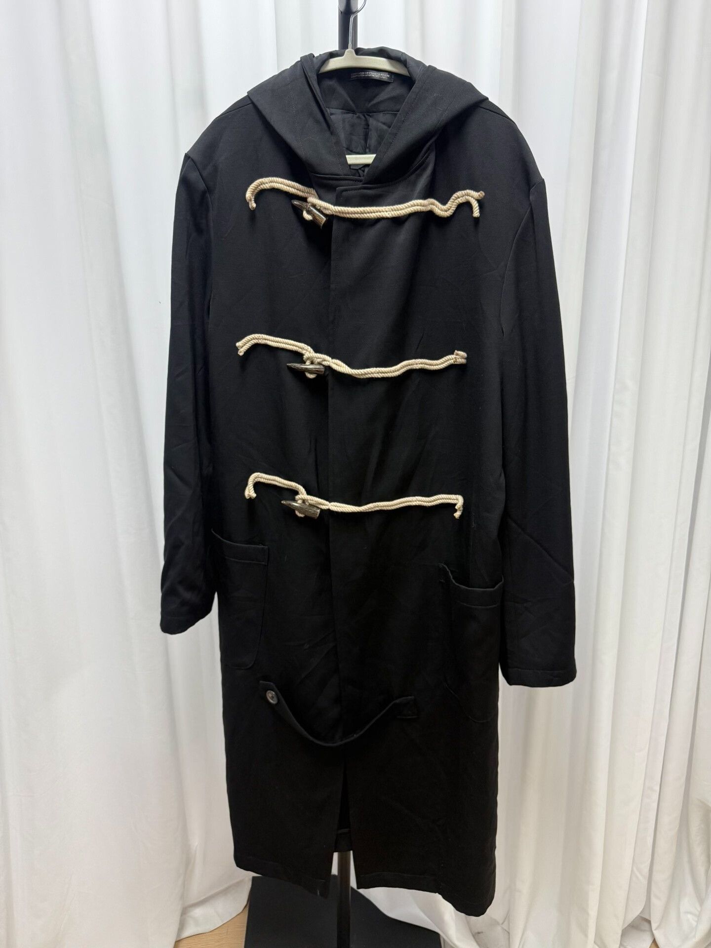 Yohji Yamamoto yohji yamamoto black duffle coat with horn buttons Size US L / EU 52-54 / 3 - 1 Thumbnail