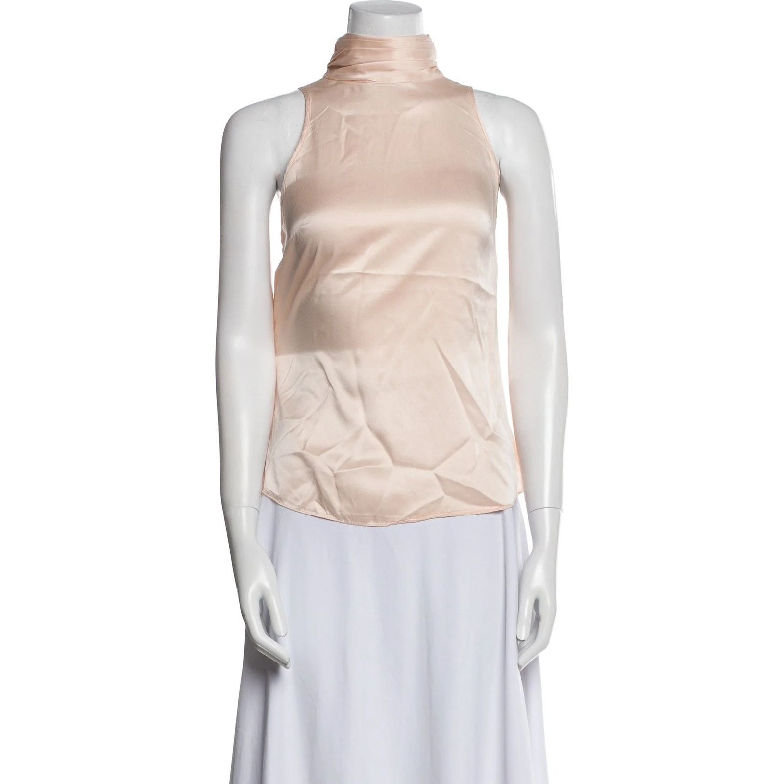 Cinq a Sept Cinq a Sept Mock Neck Satin Sleeveless Top - Size Small Size S / US 4 / IT 40 - 1 Thumbnail