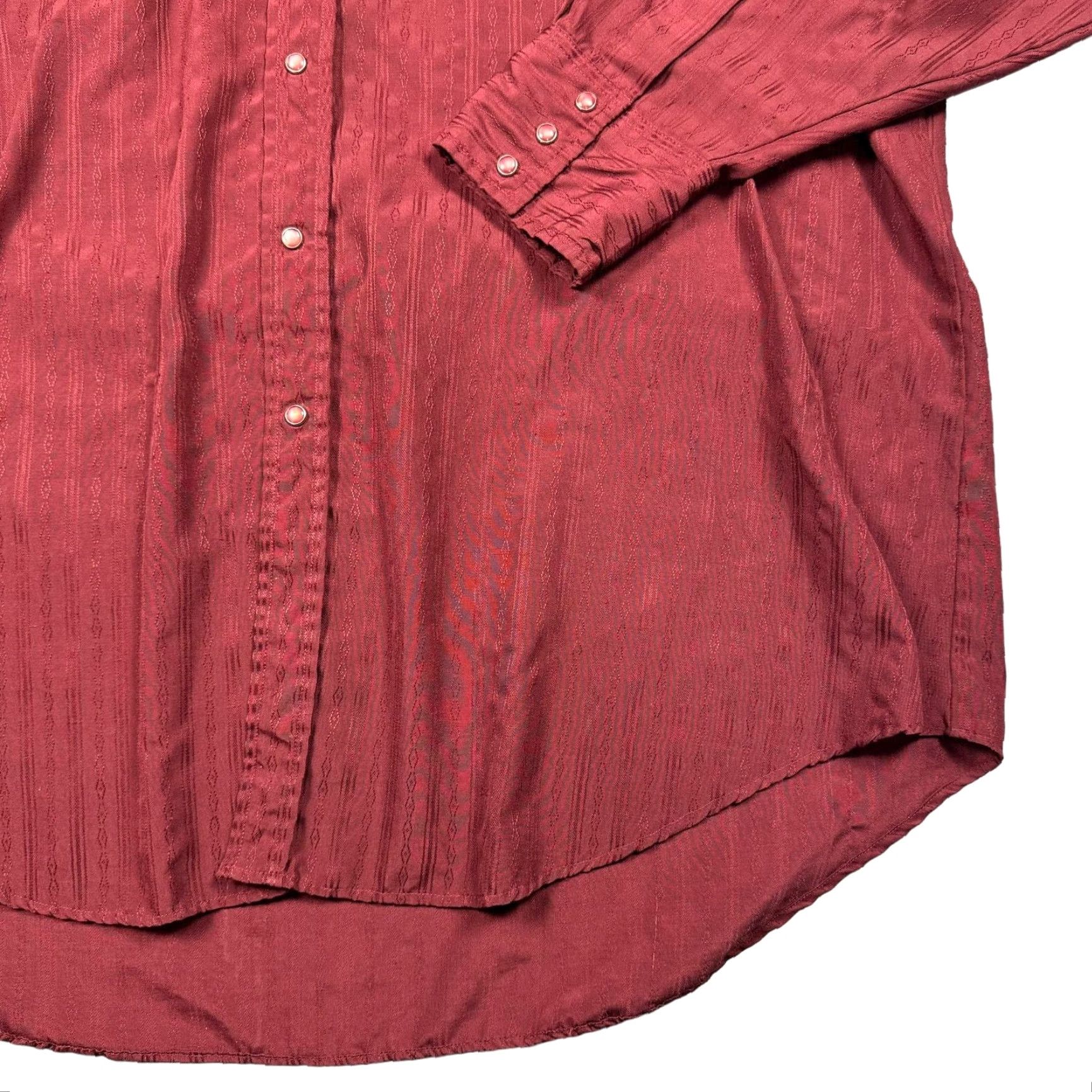 Vintage VINTAGE Ely Cattleman Pearl Snap Western Shirt Mens XXL Red Aztec Long Sleeve Shirt Size US XXL / EU 58 / 5 - 3 Thumbnail