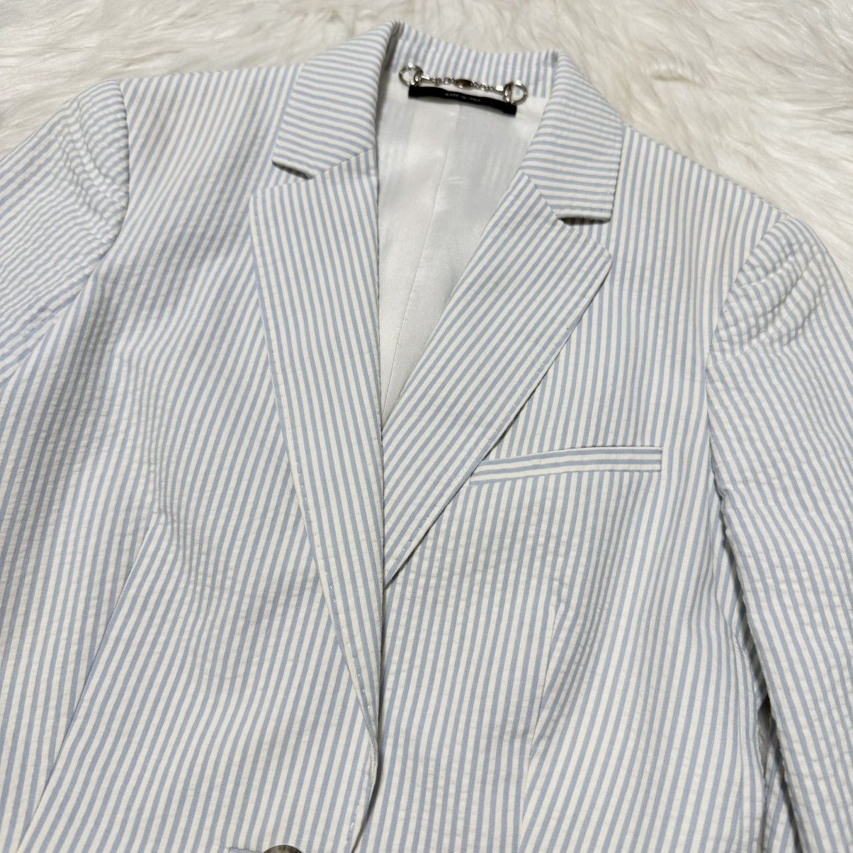 Gucci Authentic Gucci 1B GG seersucker striped skirt suit 36 38 Size XS / US 0-2 / IT 36-38 - 12 Thumbnail