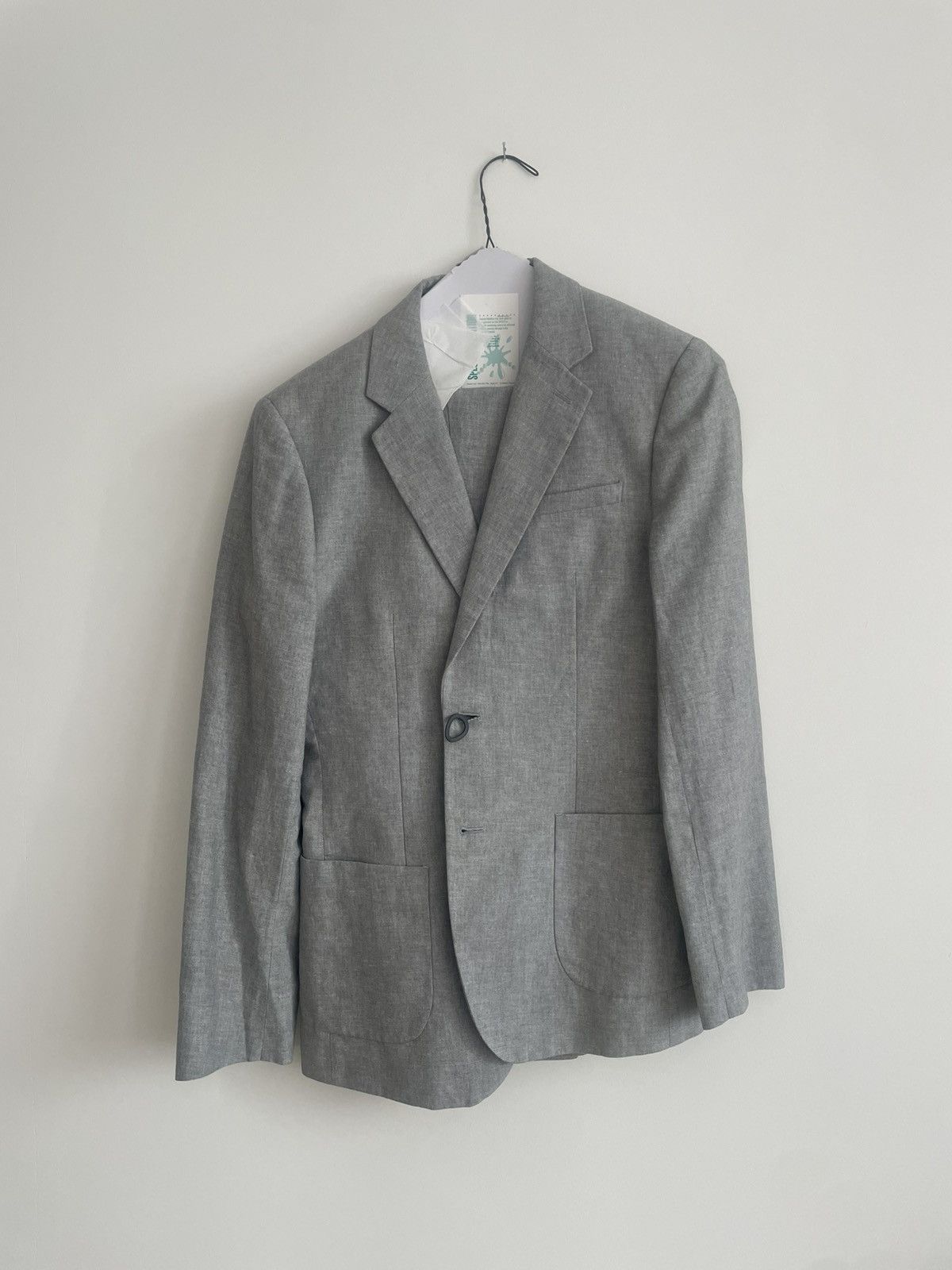 Reiss Grey Reiss suite, cotton-linen Size 36R - 1 Thumbnail