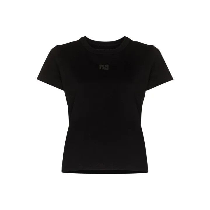 Alexander Wang Alexander Wang Black Logo Print Fitted T-Shirt 0079 Size M / US 6-8 / IT 42-44 - 1 Thumbnail
