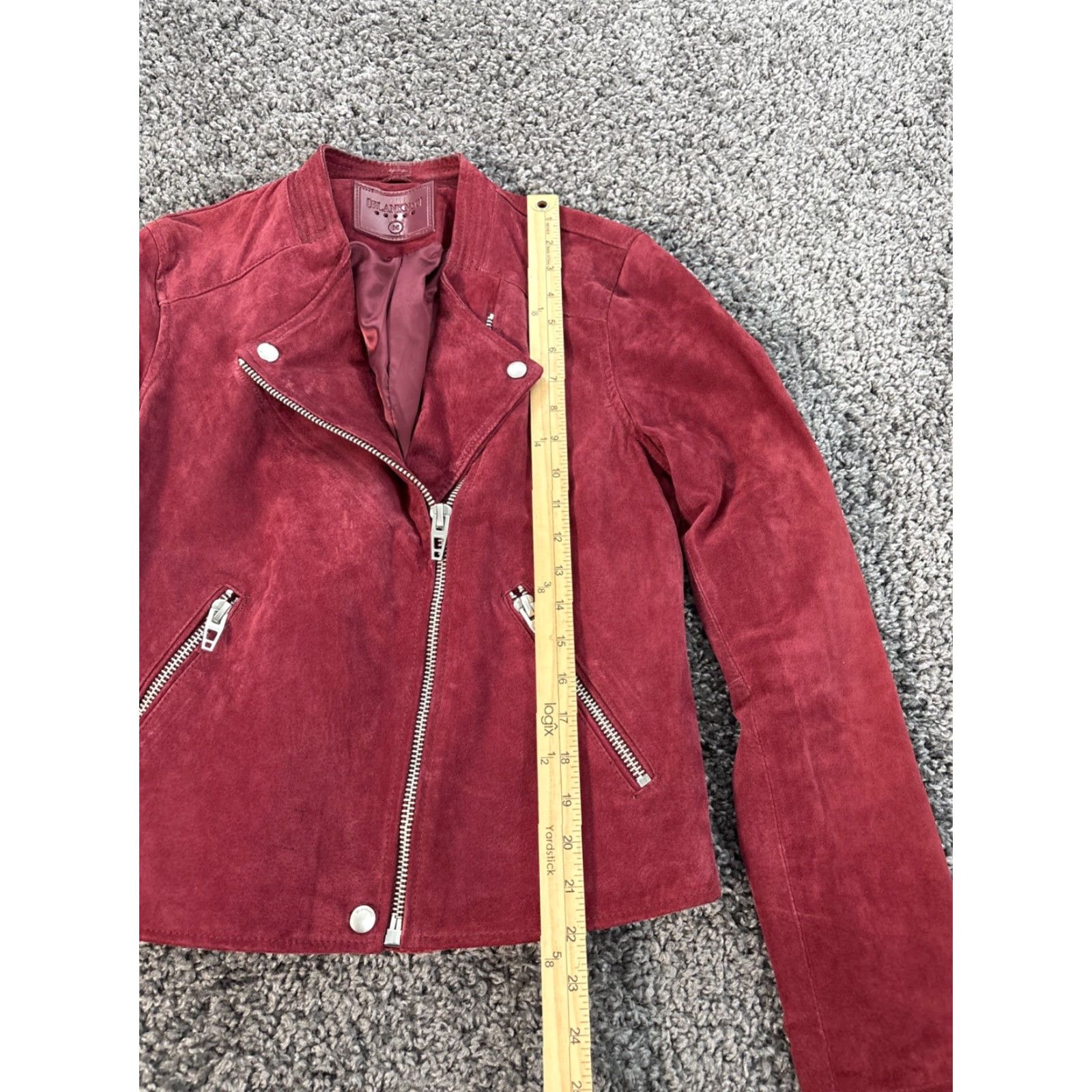 Vintage BLANKNYC Womens Leather Long Sleeve Full Zip Motorcycle Jacket M Pink - Regular Fit, Travel, Outdoor, Winter, Coat/Jacket with Full Zip Size M / US 6-8 / IT 42-44 - 2 Thumbnail