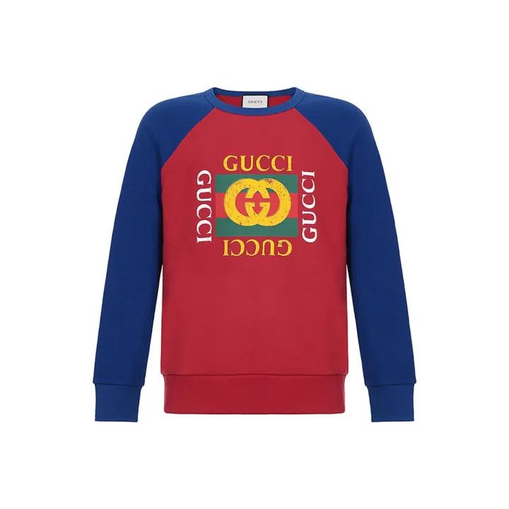 Gucci Gucci Logo Print Long Sleeve Sweatshirt Size US S / EU 44-46 / 1 - 1 Thumbnail