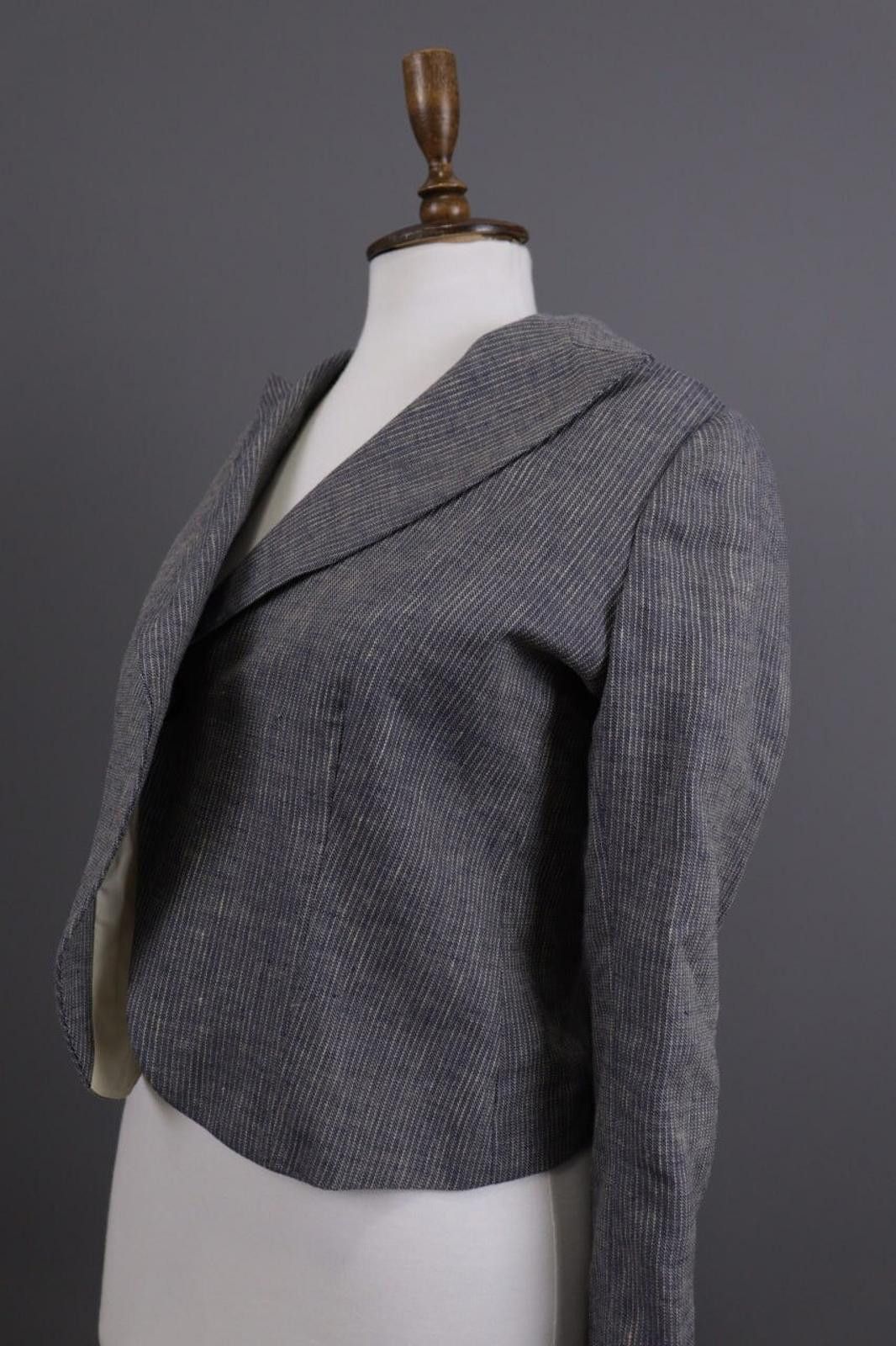 Designer Toast Gray Luxury Double Breast Blazer Jacket Size 10/S Size S / US 4 / IT 40 - 6 Thumbnail