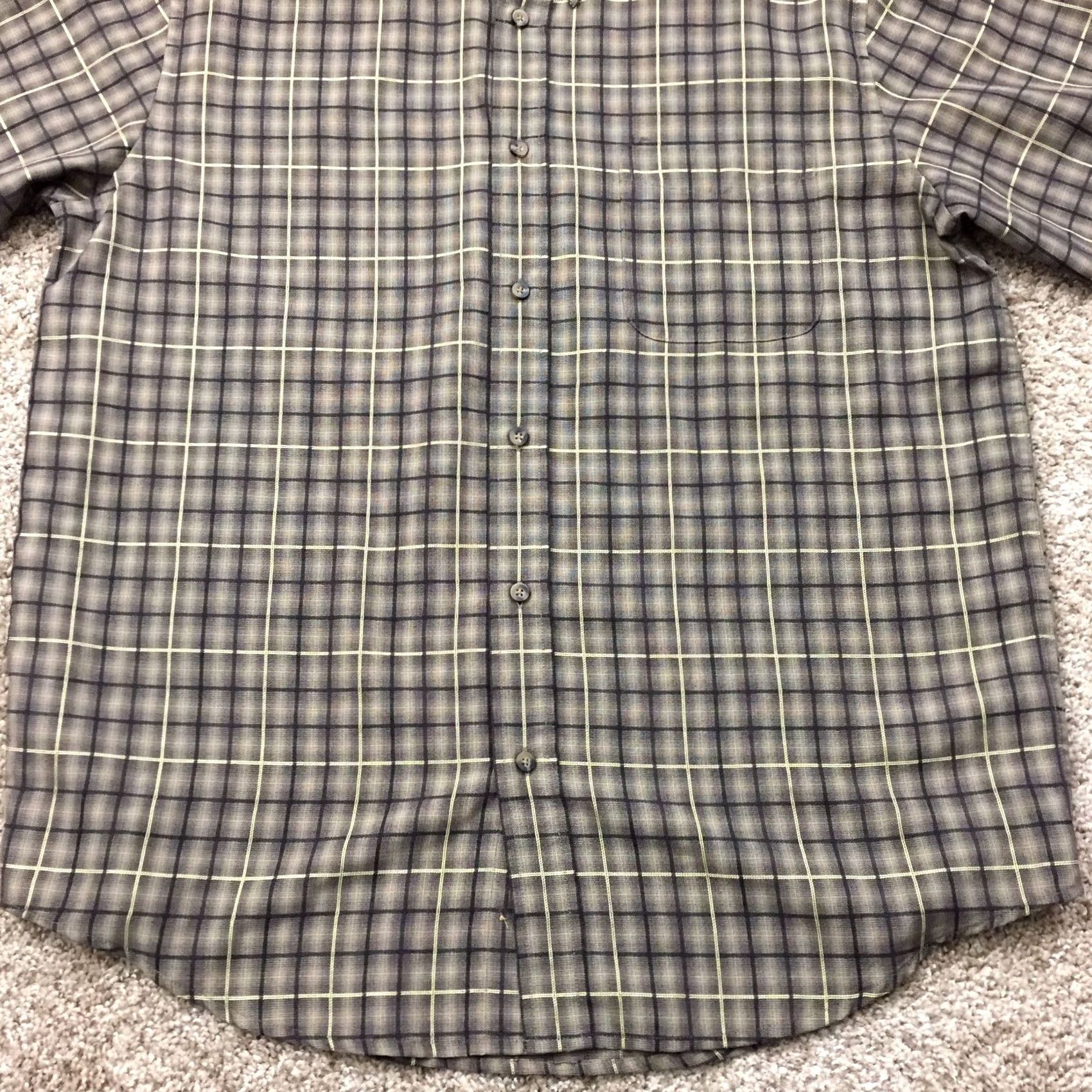 Vintage Consensus Shirt Mens Large Beige Black Plaid Long Sleeve Button Up Microfiber Size US L / EU 52-54 / 3 - 5 Thumbnail