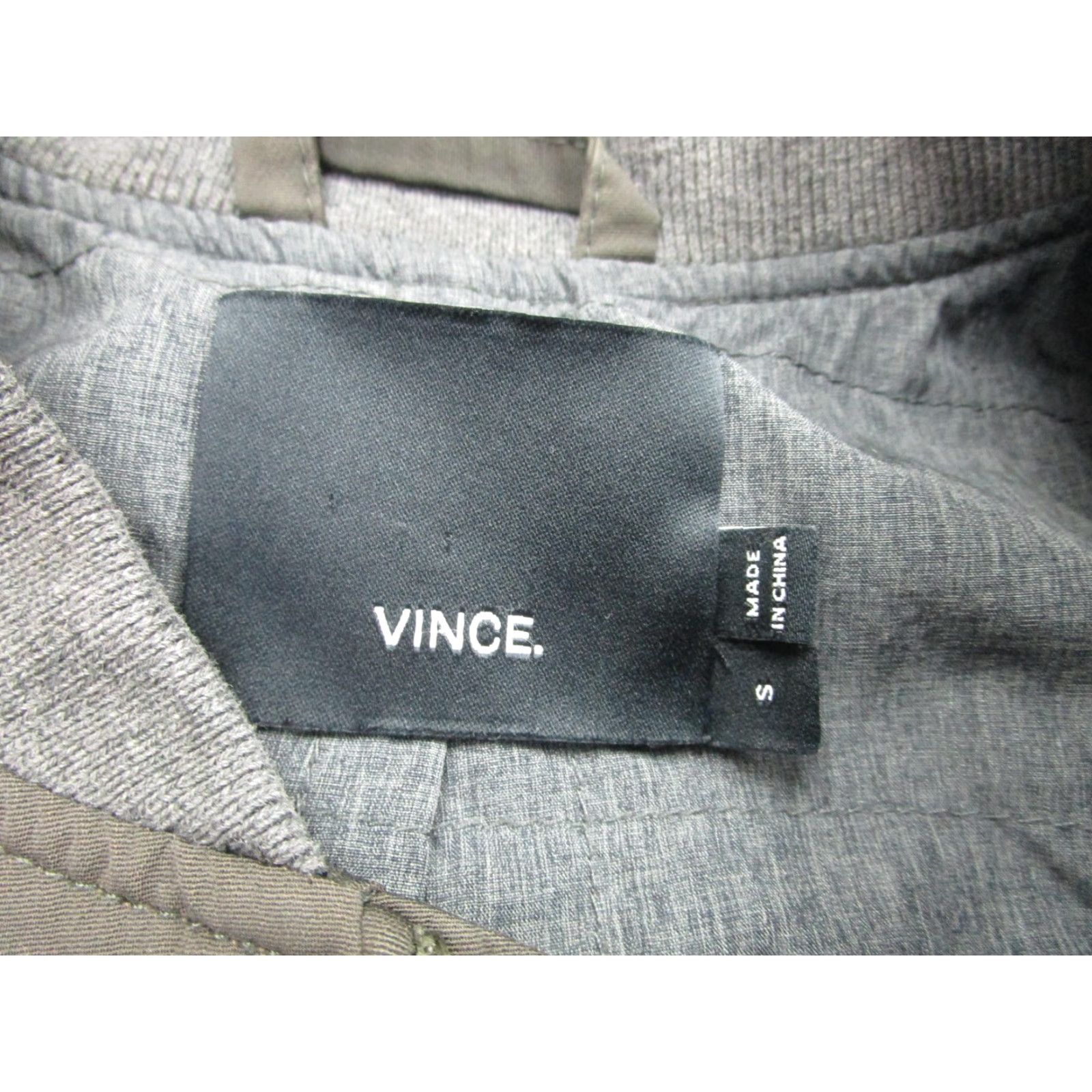 Vince Vince Jacket Mens Small Green Bomber Full Zip Ribbed Hem Lined Cotton Casual Size US S / EU 44-46 / 1 - 7 Thumbnail