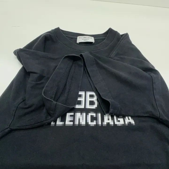 Balenciaga Balenciaga Black Logo Oversized Short Sleeve T-Shirt 0079-2 Size XS / US 0-2 / IT 36-38 - 7 Thumbnail
