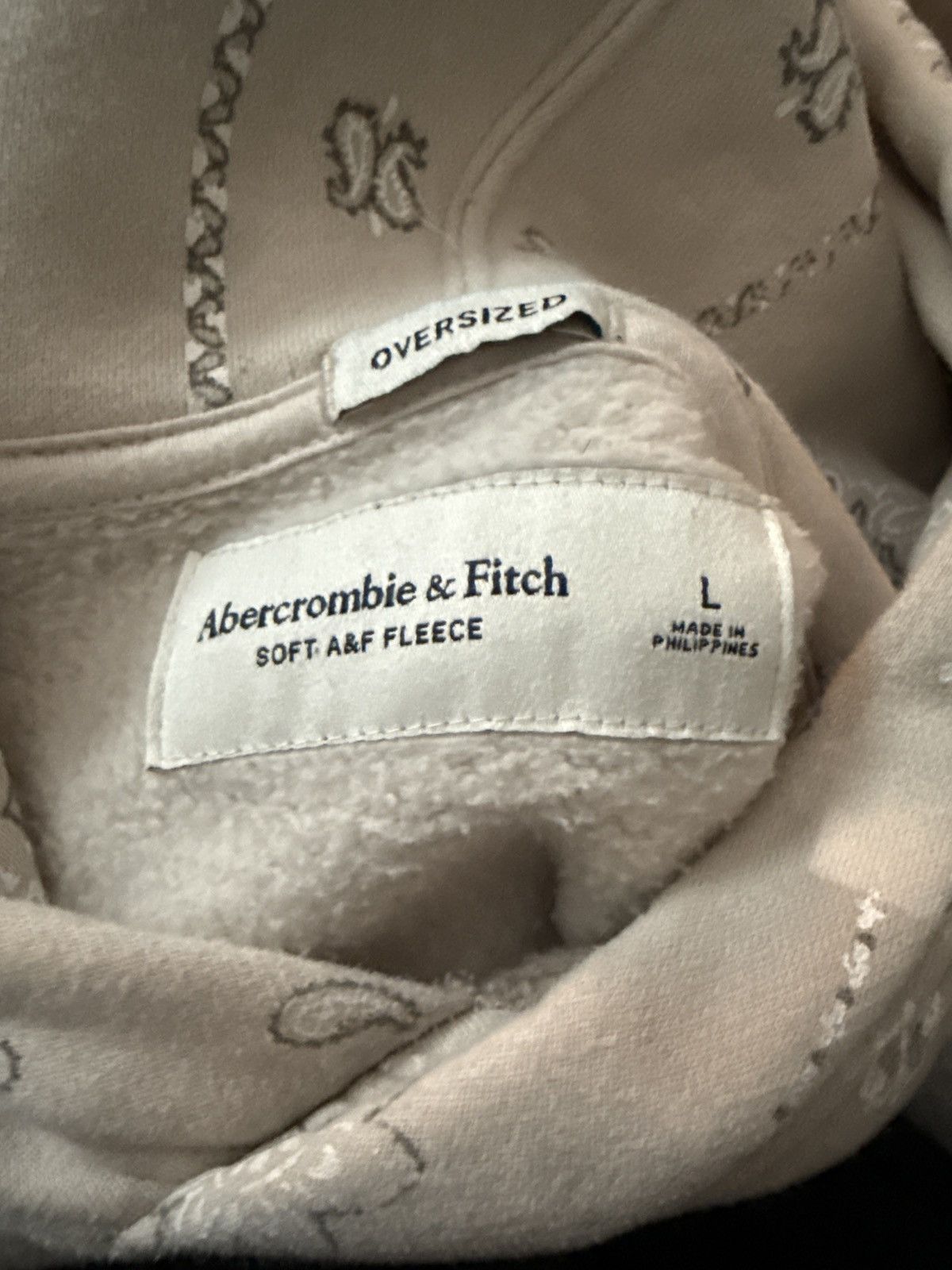 Abercrombie & Fitch Paisley Oversized Hoodie Size US L / EU 52-54 / 3 - 3 Thumbnail