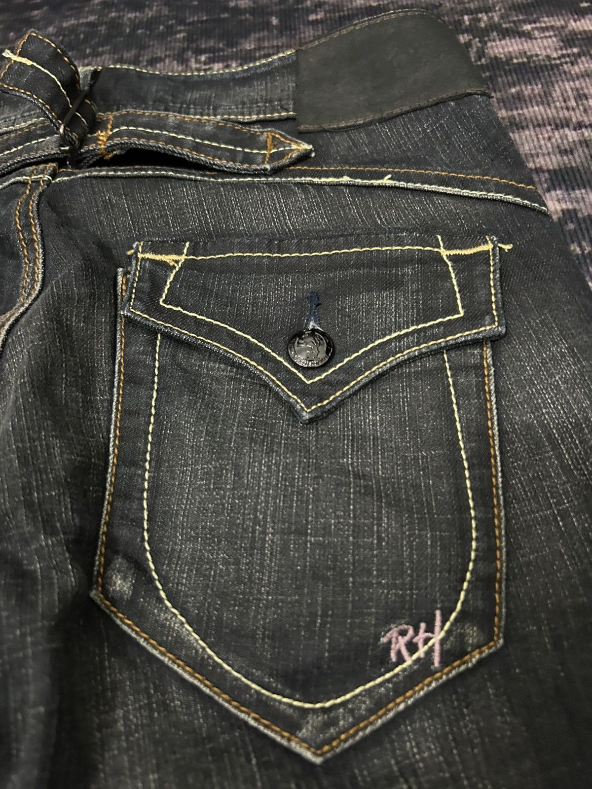 Japanese Brand japanese Rush Hour Wash Flare Jeans Size US 29 - 10 Thumbnail