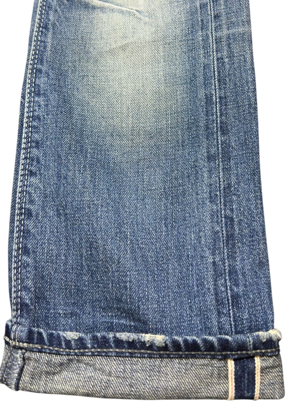 GOSTAR DE FUGA Vintage Go Star De Fuga Selvedge Faded Twisted Leg Denim Size US 31 - 3 Thumbnail