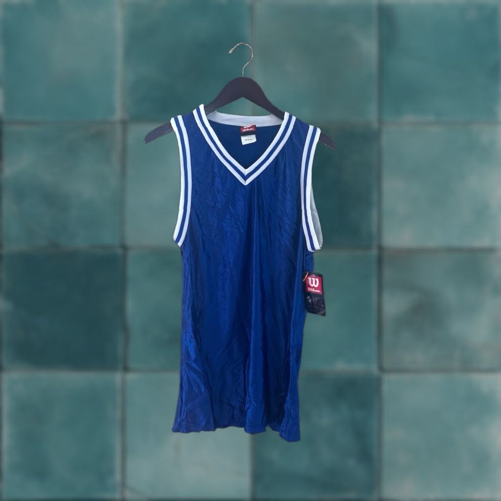 Wilson VINTAGE Wilson Basketball Jersey Tank Shirt Men M NOS NWT 90s USA Royal Blue White Athletic 90s Jersey Tank Mens Basketball Nike Size US M / EU 48-50 / 2 - 1 Thumbnail