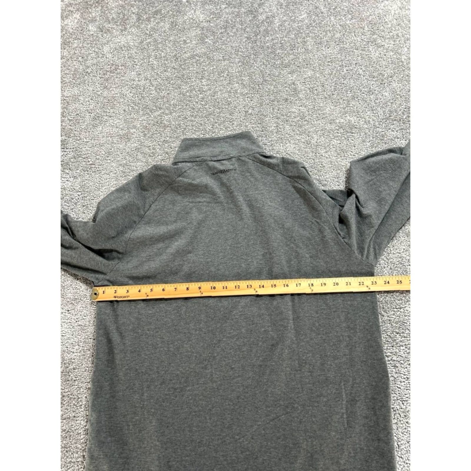 TravisMathew Travis Mathew Sweater Mens XL Gray Golf Cotton Blend Quarter Zip Logo Pullover Knit Mock Neck Long Sleeve Casual Winter Fall Spring Shirt Mens Size US XL / EU 56 / 4 - 6 Thumbnail