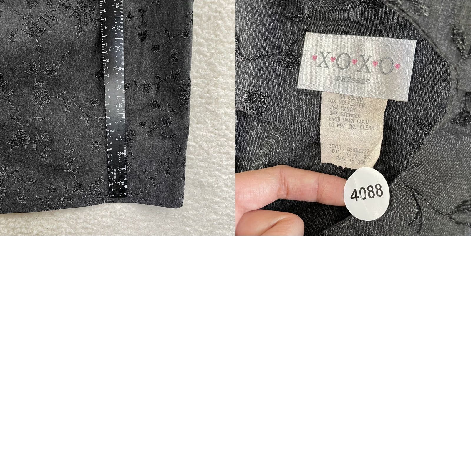 XOXO VINTAGE 90s Y2K XOXO Dress Sheath Midi Grey Floral High Neck Cocktail Women M Size M / US 6-8 / IT 42-44 - 8 Thumbnail