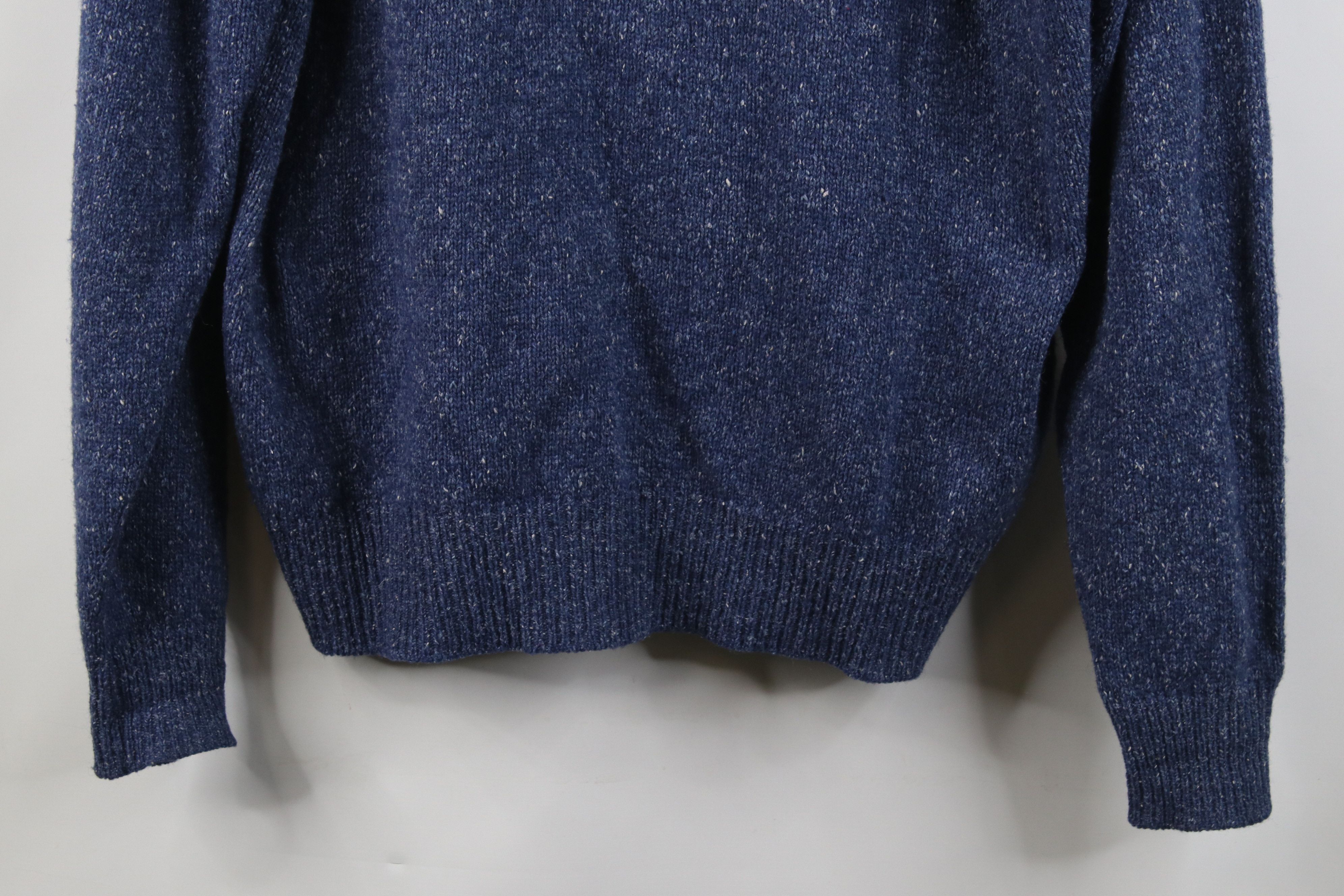 Vintage Vintage 90s Streetwear Wool Silk Blend Knit Sweater Blue Size US XL / EU 56 / 4 - 3 Thumbnail