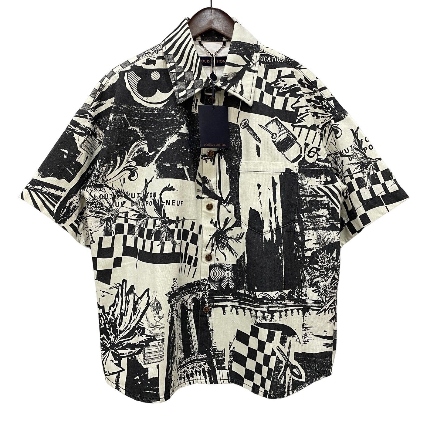 Louis Vuitton Louis Vuitton Tool Graphic Denim Shirt Size M Size US M / EU 48-50 / 2 - 1 Thumbnail