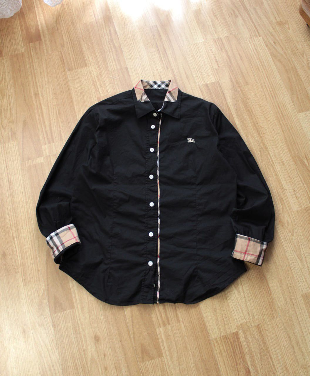 Burberry 🔥 Vintage Burberry Nova Check Black Button Up Shirt Size M / US 6-8 / IT 42-44 - 2 Thumbnail