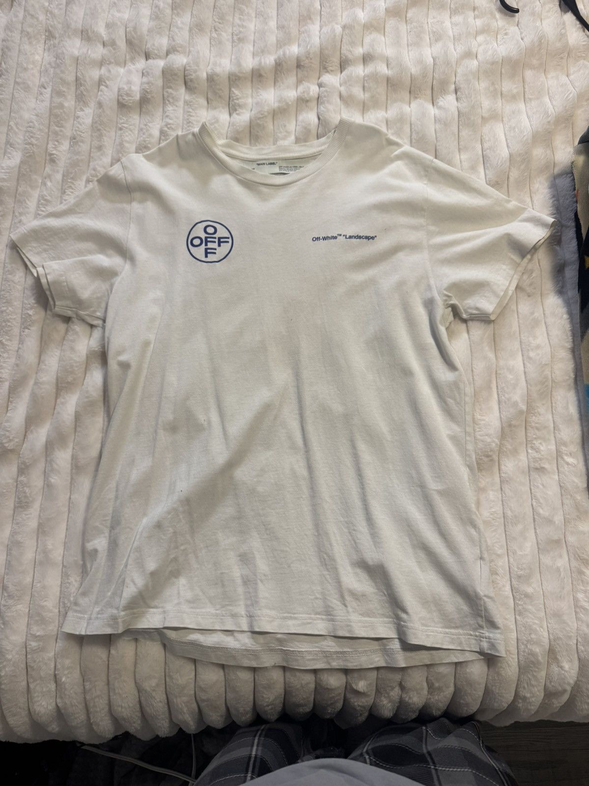 Off-White Off-white Tee - Blue and white X Tee Size US L / EU 52-54 / 3 - 1 Thumbnail