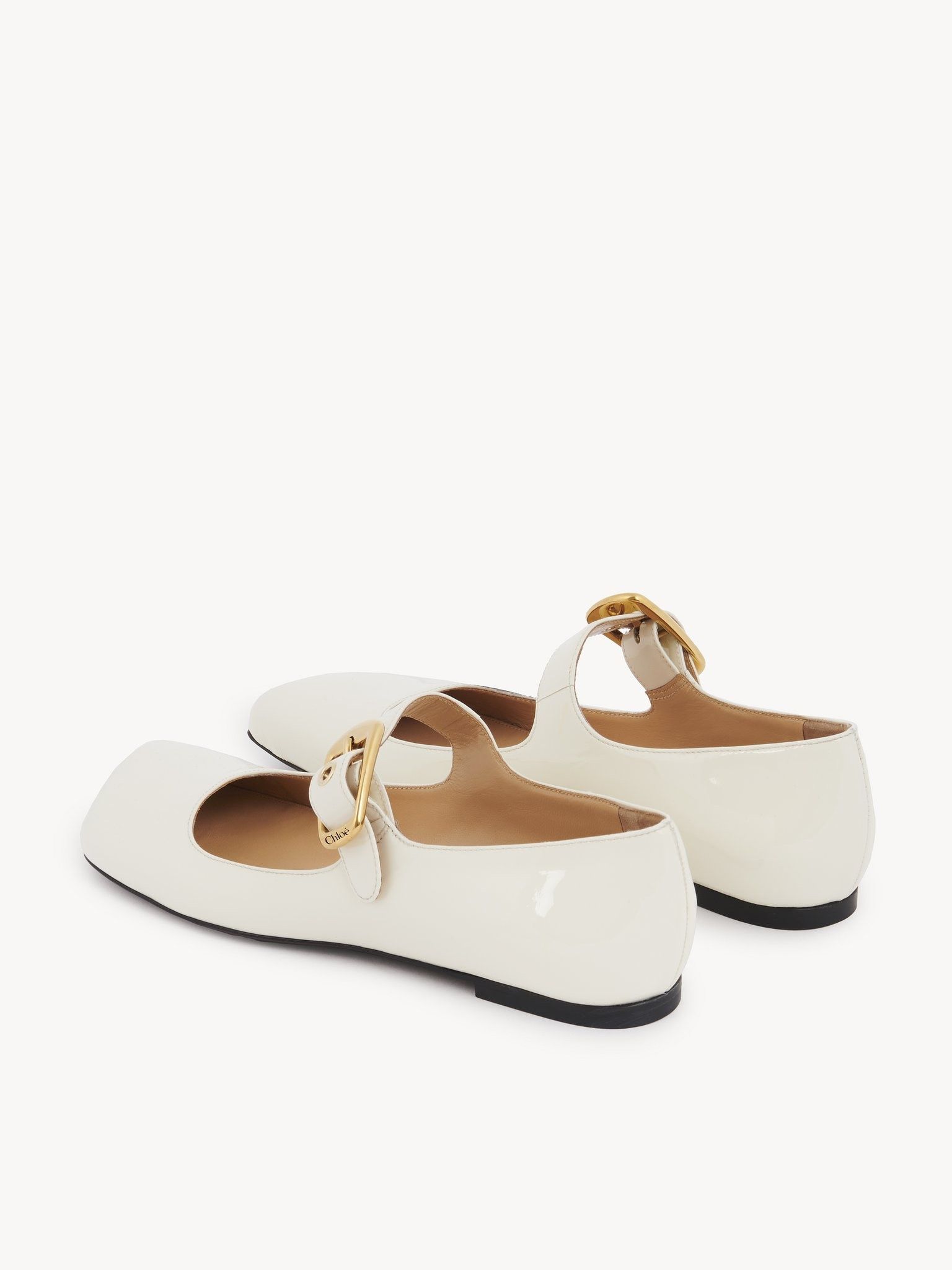 Chloe o1loc1c11025 Polly Ballerina in White Size US 7 / IT 37 - 4 Thumbnail