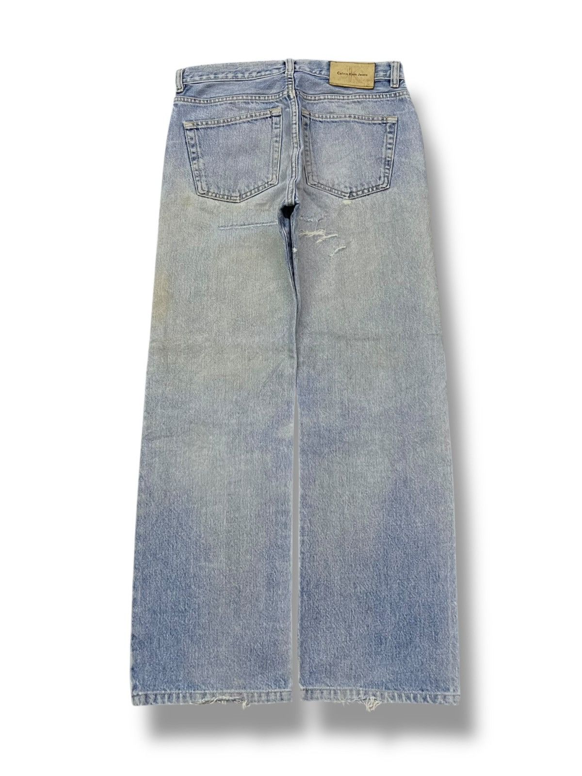 Calvin Klein Vintage Calvin Klein Jeans - Faded Light Wash, Distressed Size US 29 - 3 Thumbnail