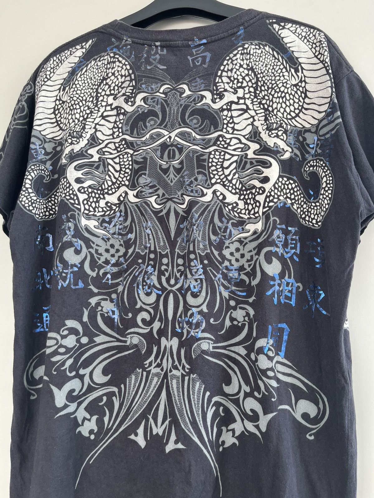 If Six Was Nine × Japanese Brand × Le Grande Bleu (L.G.B.) JAPANESE 88 TEES DRAGON TRIBAL KANJI AOP T-SHIRT Size US M / EU 48-50 / 2 - 7 Thumbnail