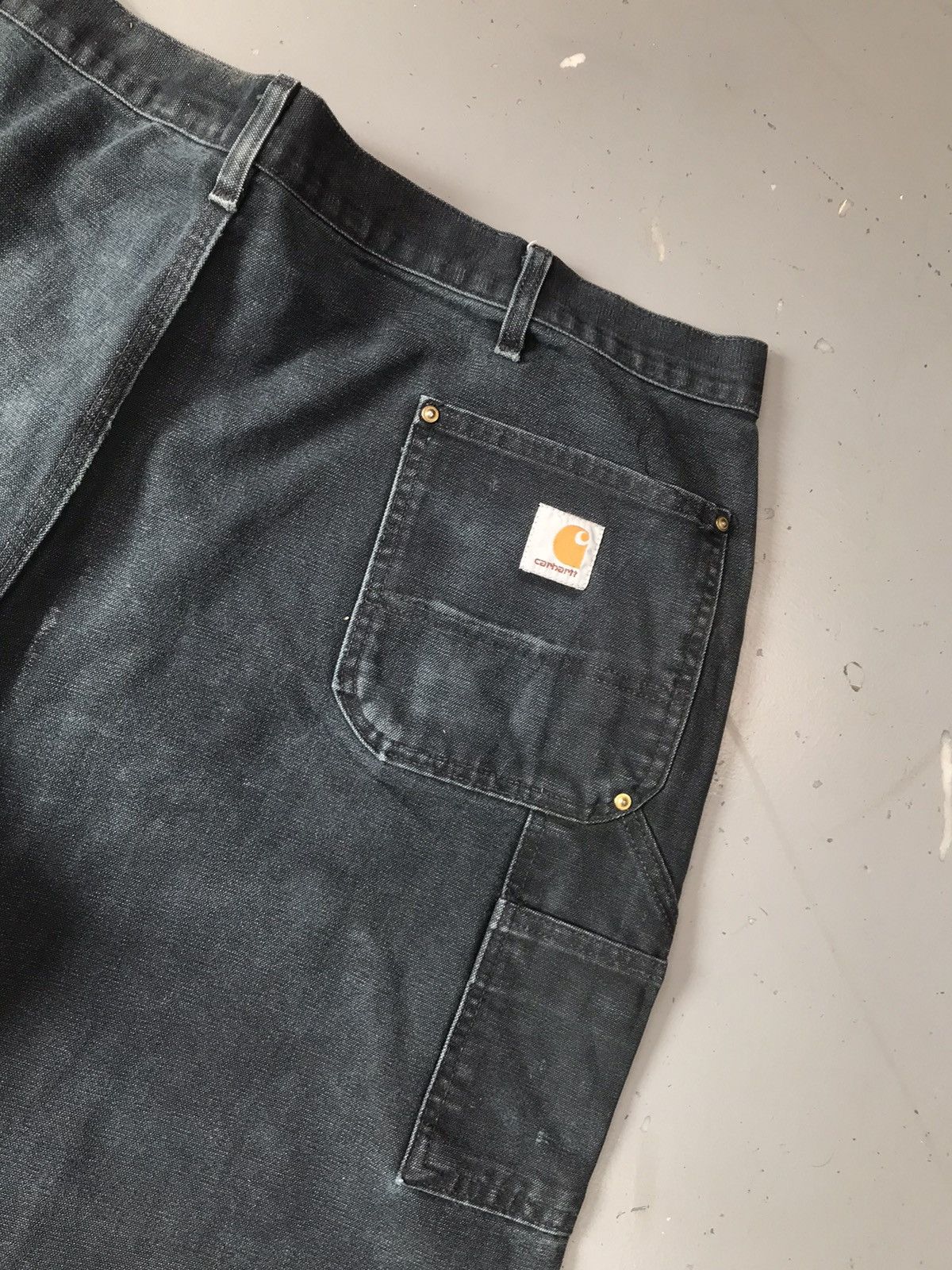 Carhartt Vintage Carhartt B01 BLK double knee denim workwear 46x29 Size US 44 / EU 60 - 14 Thumbnail