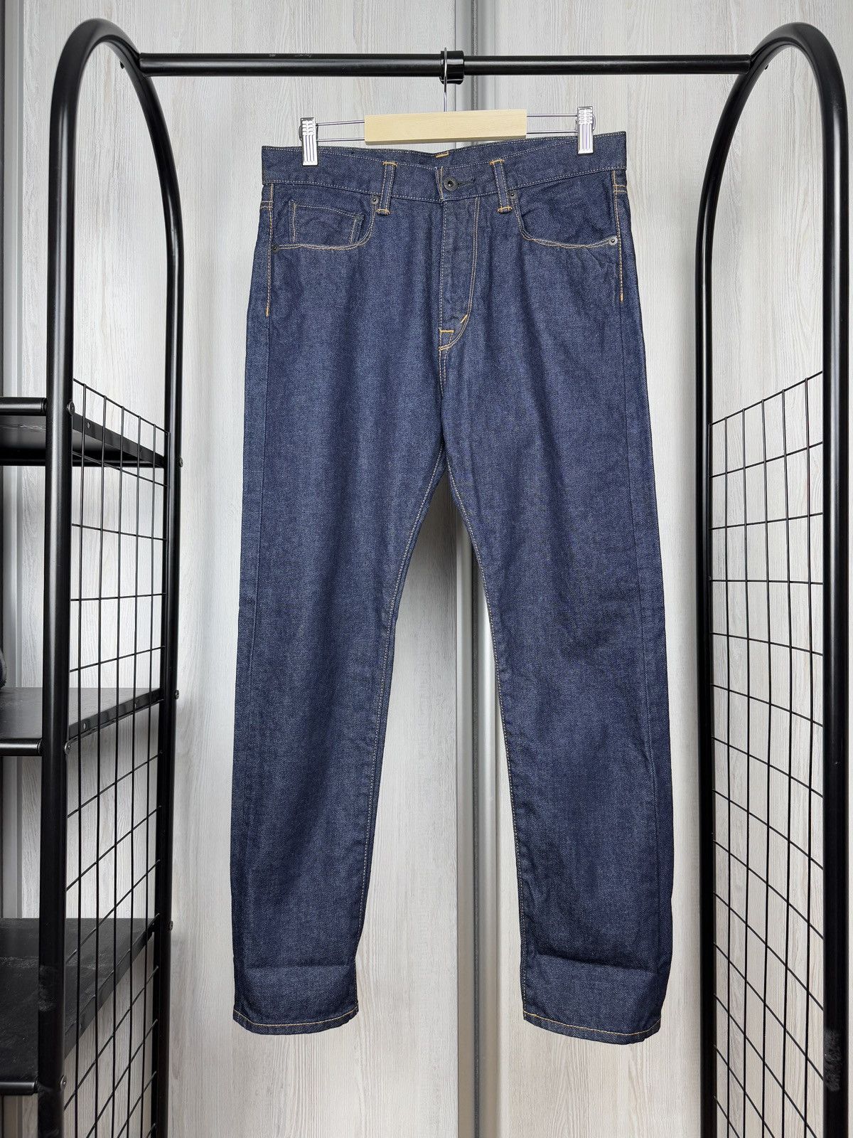 KURO KURO dempsey wide tapered ankle length indigo one wash jeans Size US 30 / EU 46 - 2 Thumbnail