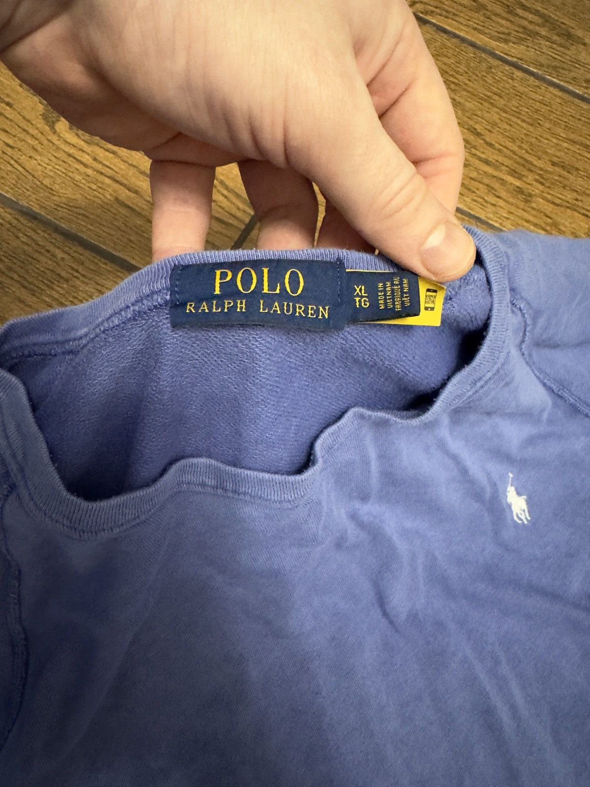 Japanese Brand × Polo Ralph Lauren Vintage Polo Ralph Lauren distressed cotton sweatshirt Size US XL / EU 56 / 4 - 9 Thumbnail