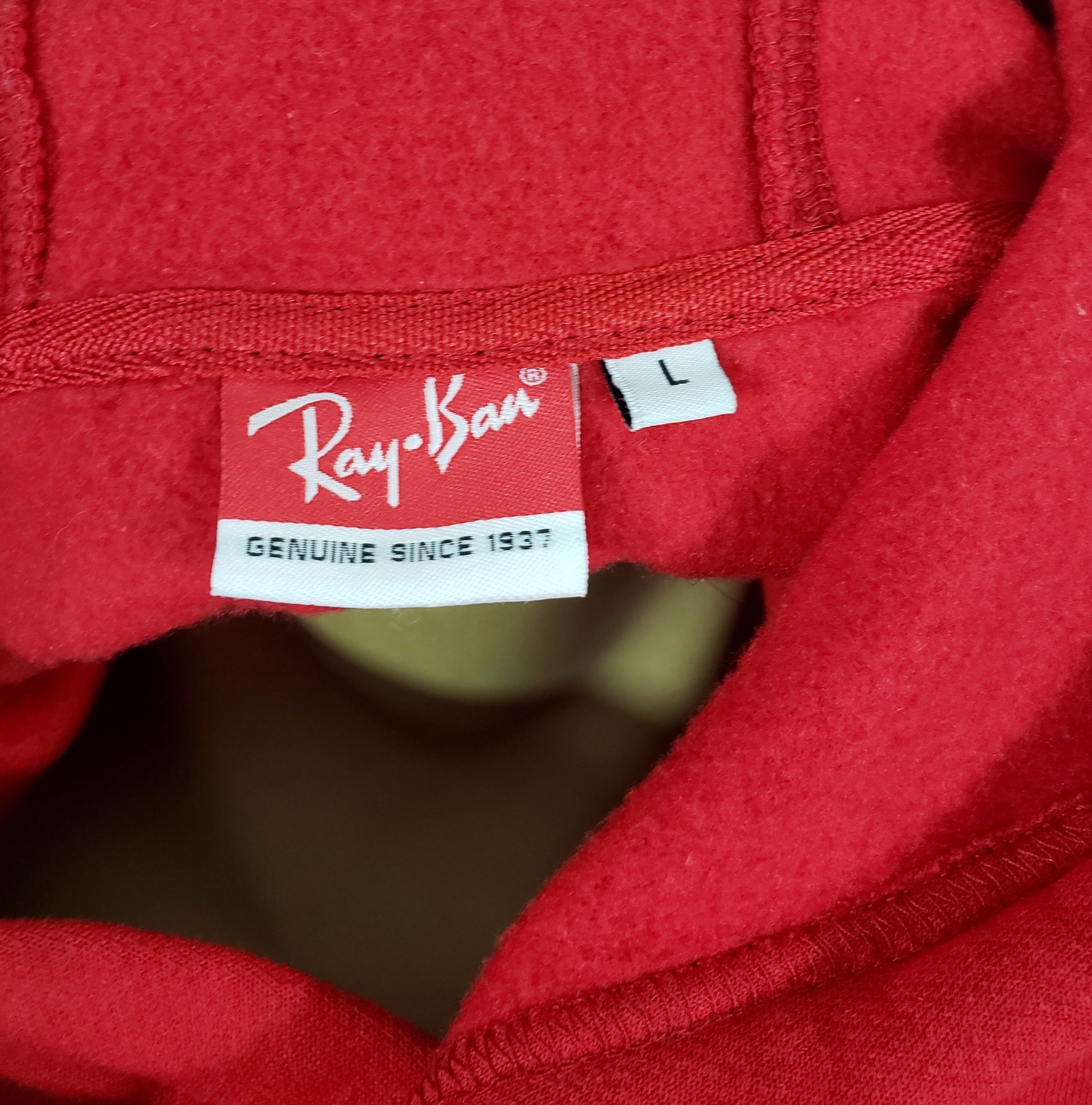 RayBan NWOT Vtg Ray-Ban Sunglasses red pullover hoodie sweatshirt Size US L / EU 52-54 / 3 - 4 Thumbnail