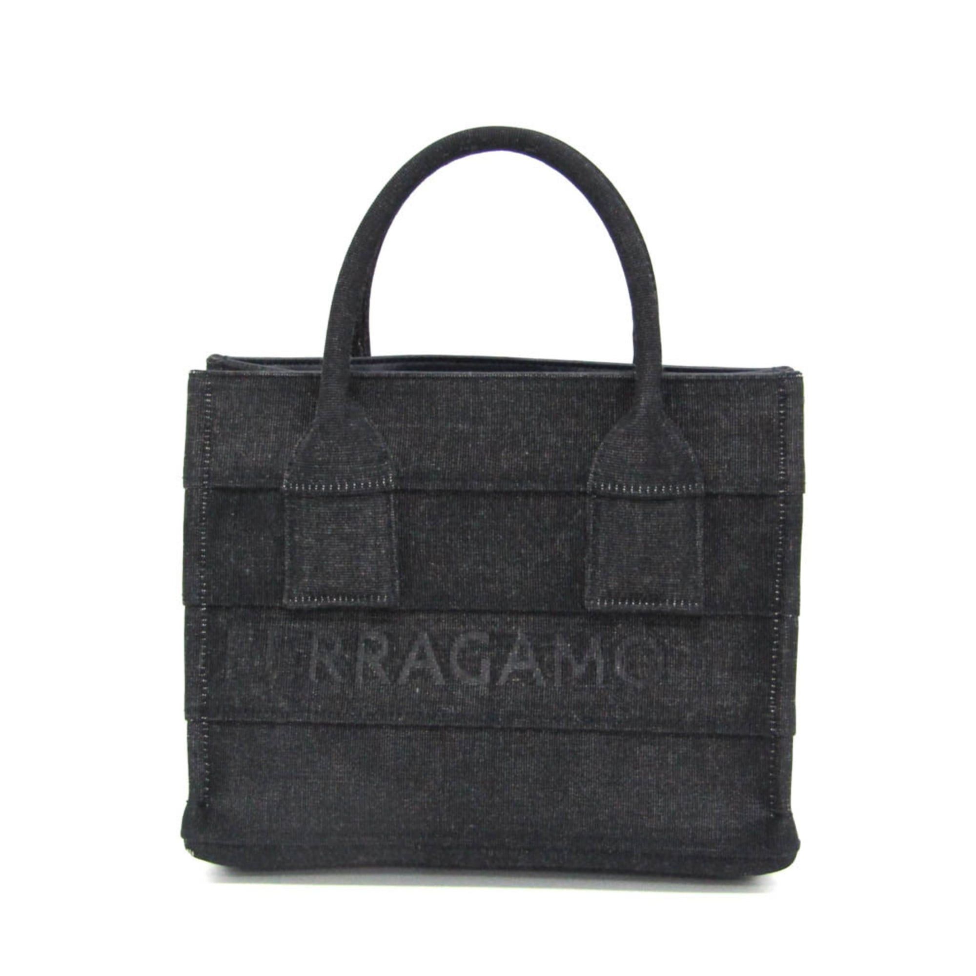 Salvatore Ferragamo Salvatore Ferragamo Beachwear Gloss 214988 Women's Fabric Handbag,Tote Bag Dark Navy Size ONE SIZE - 1 Thumbnail