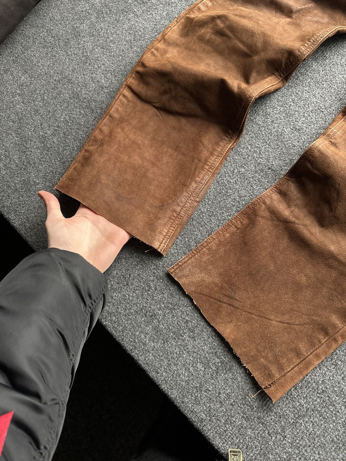 Other 🚨GRAIL MEN LEATHER PANTS Y2K WESTERN MOTORCYCLE Size US 32 / EU 48 - 3 Thumbnail