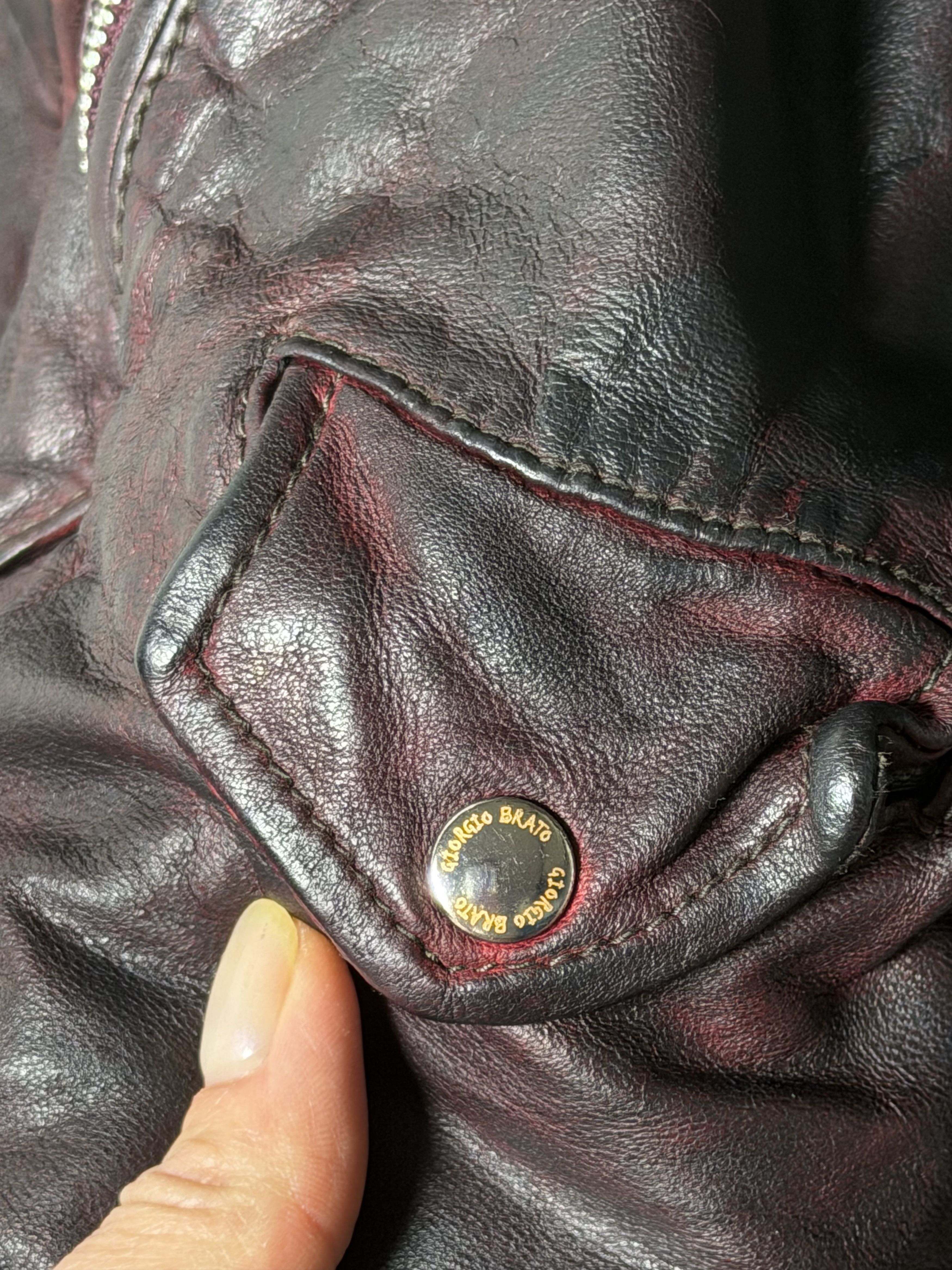 Giorgio Brato Giorgio Brato Sheep Skin Leather Biker Jacket Size M / US 6-8 / IT 42-44 - 4 Thumbnail