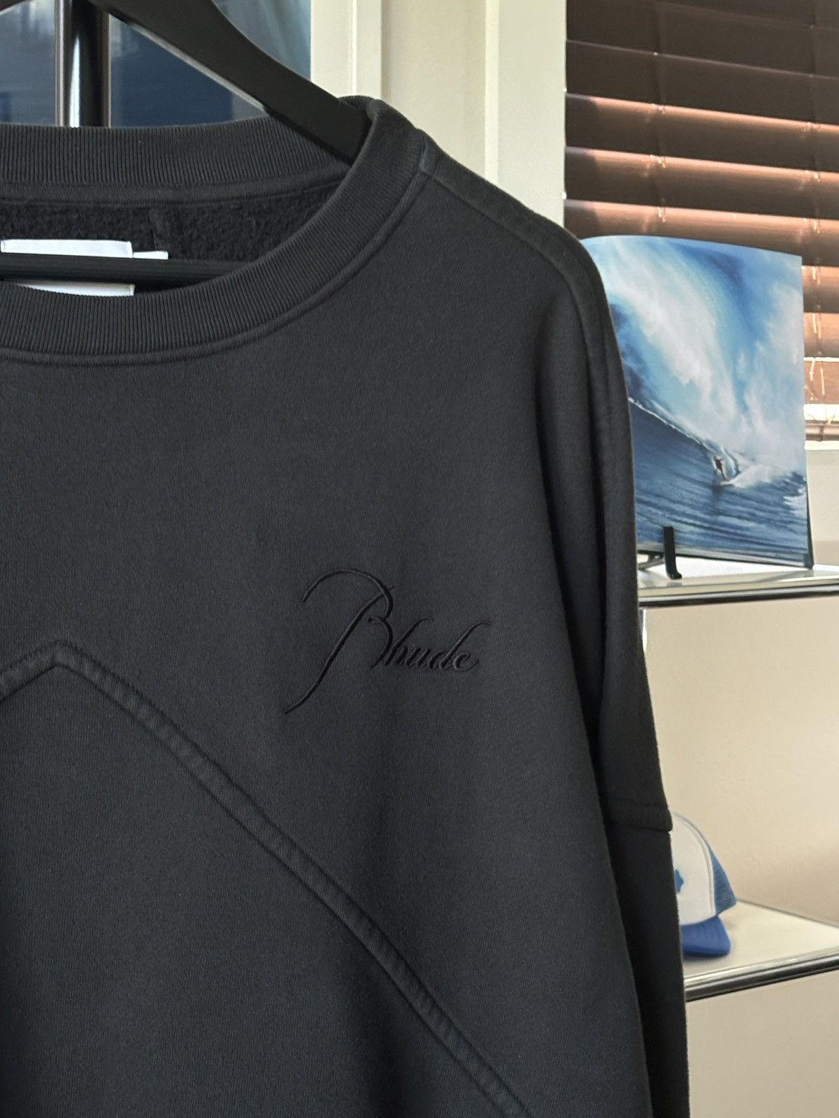 Rhude RHUDE THICK SCRIPT LOGO CREWNECK Size US L / EU 52-54 / 3 - 4 Thumbnail