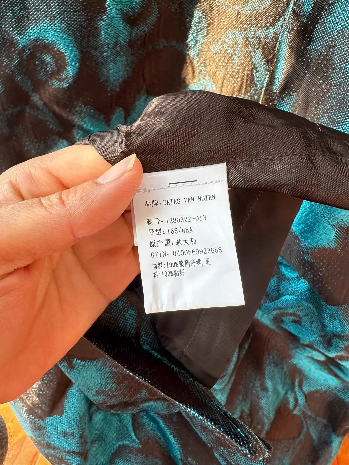 Dries Van Noten DVN Runway Black Blue Voluminous Puff Sleeve Dress Size S / US 4 / IT 40 - 9 Thumbnail