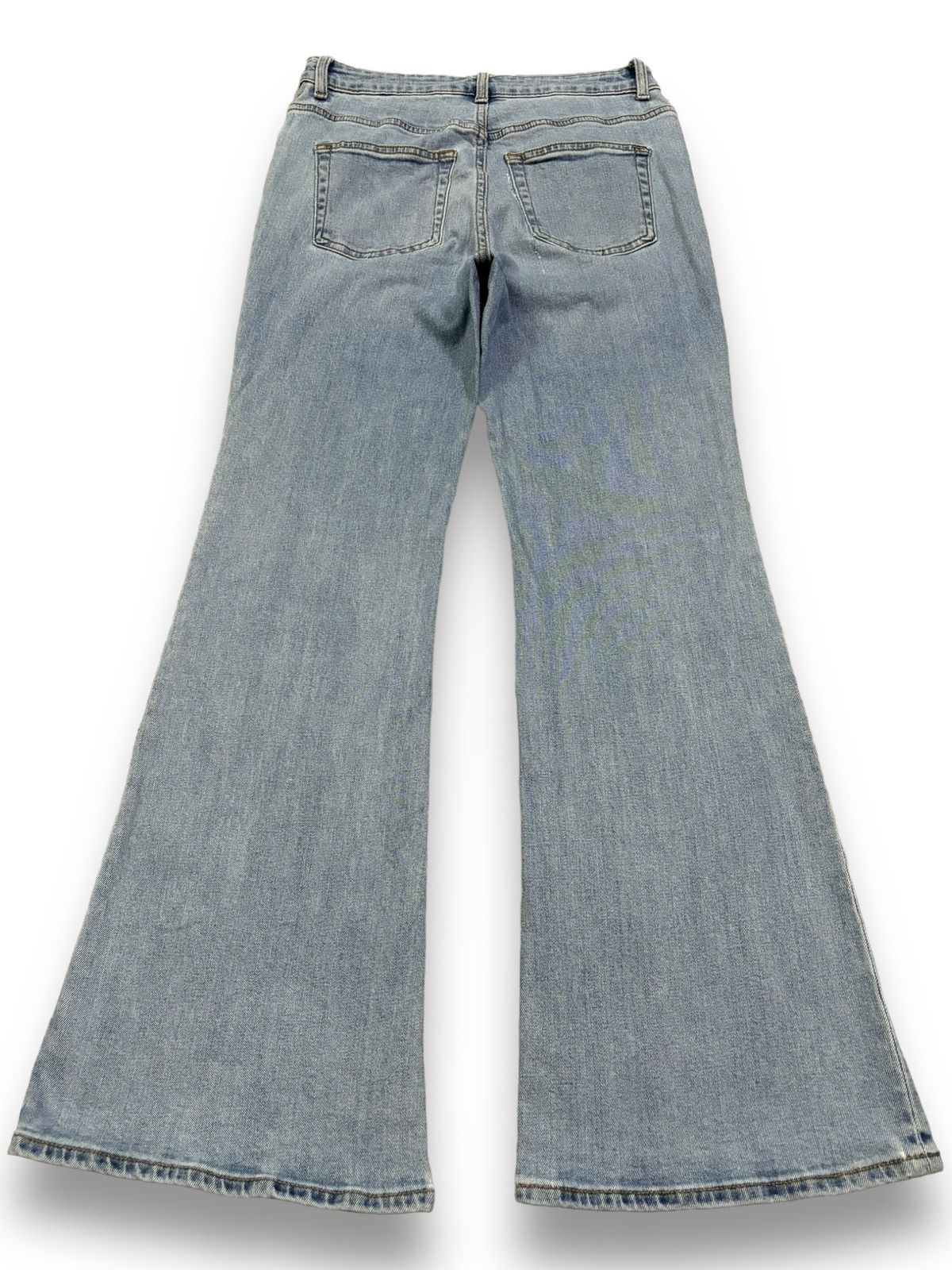 GU × Undercover Japanese Brand GU Blue Washed Flare Bell Bottom Jeans Size US 28 / EU 44 - 2 Thumbnail