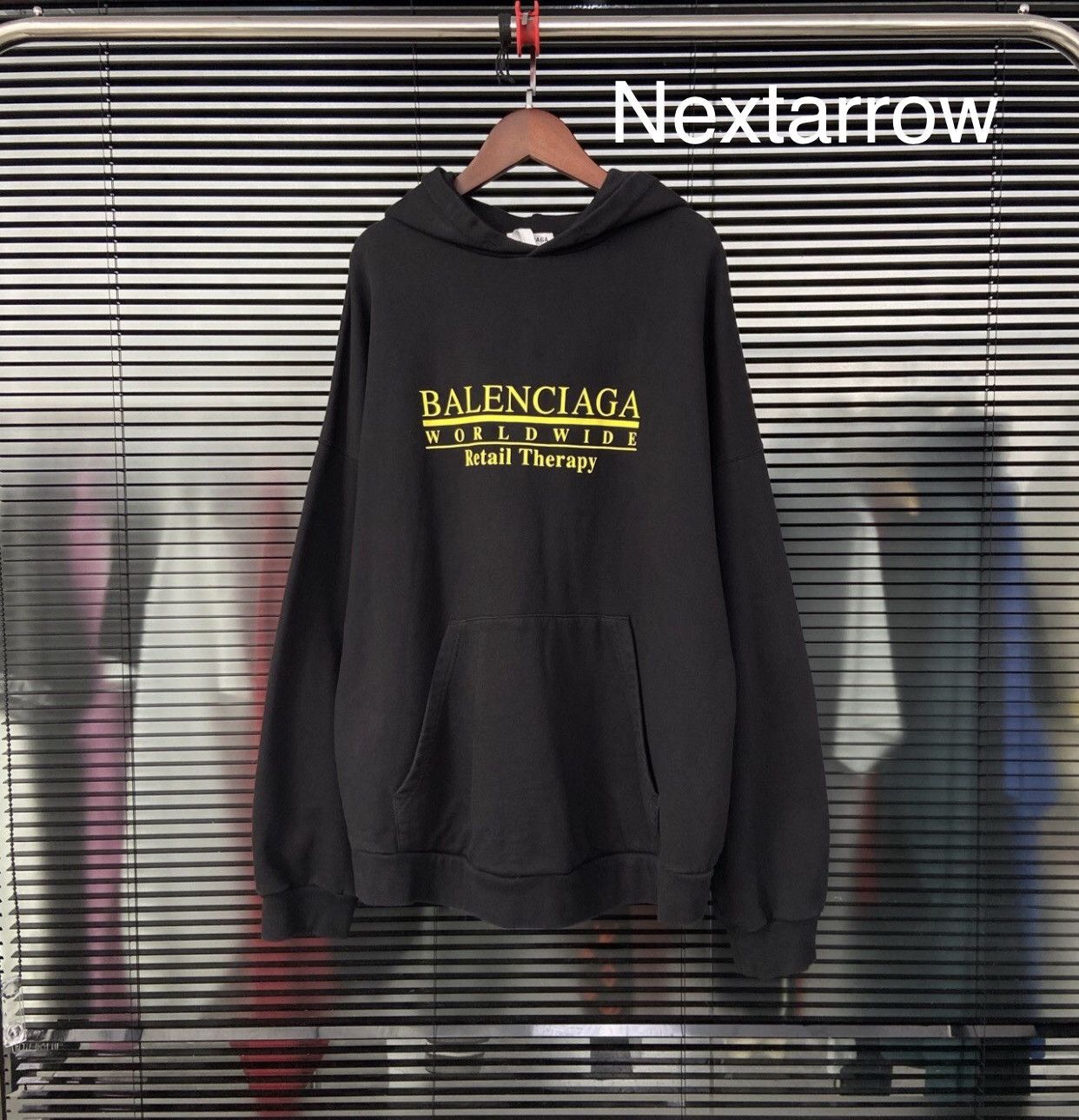 Balenciaga Balenciaga underlined logo letter black hoodie hooded Size US M / EU 48-50 / 2 - 1 Thumbnail
